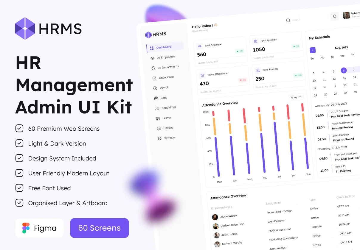 HR Management Admin UI Kit