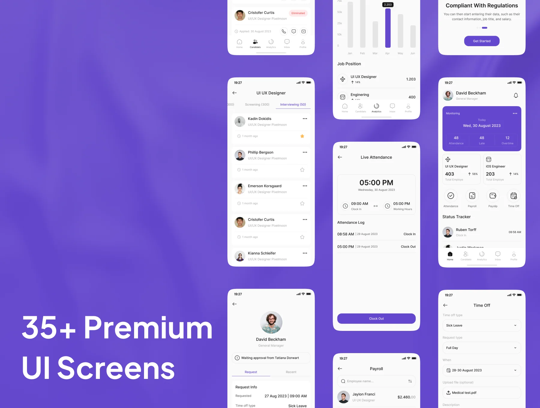HR Management App UI Kit 6