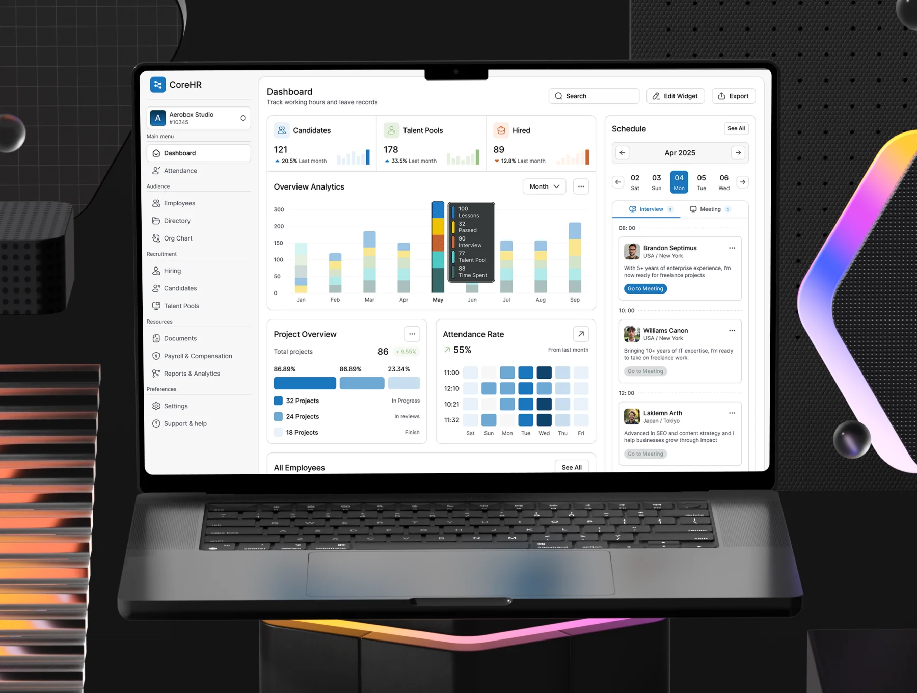 HR Management Dashboard UI Kit - CoreeHR 7