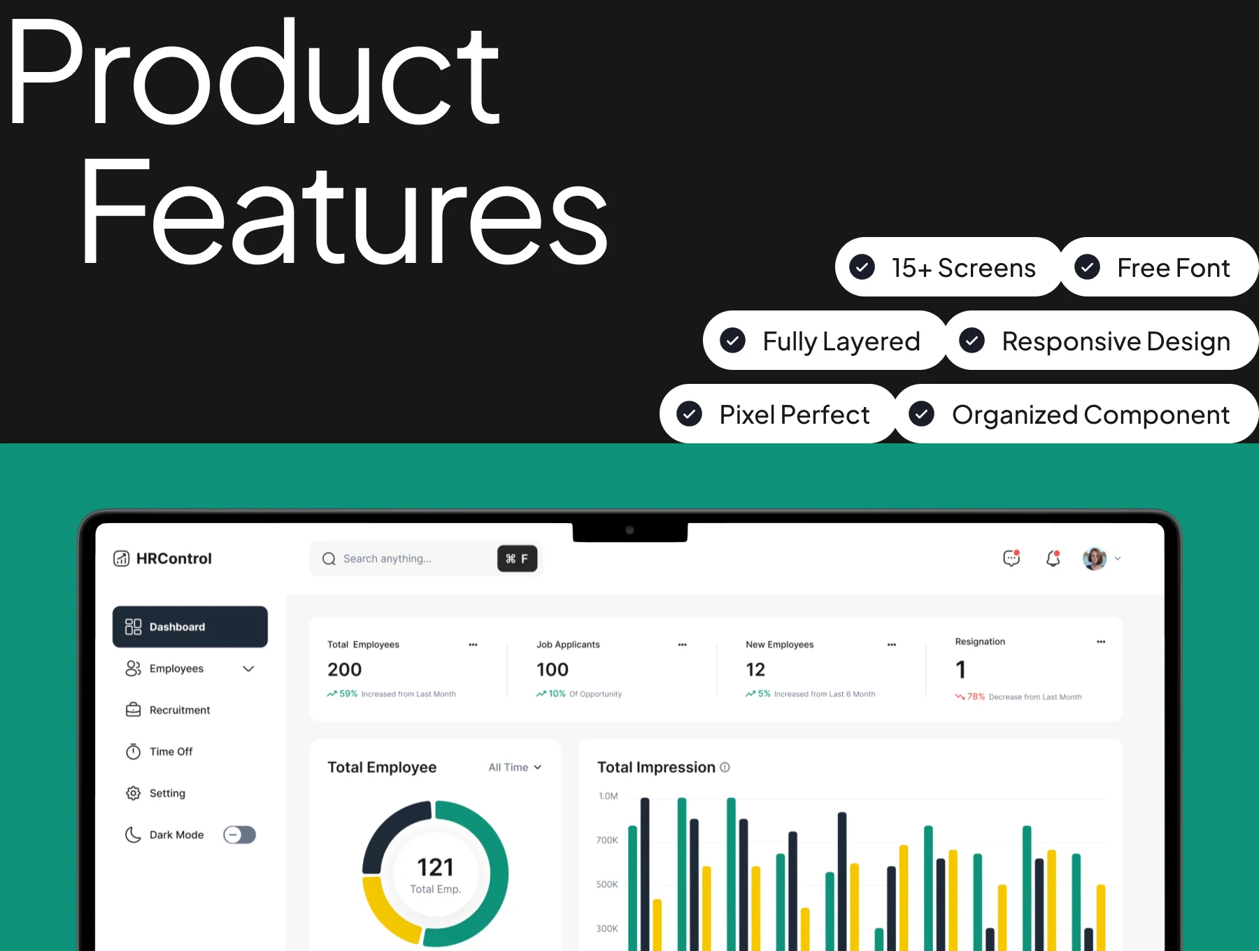 HR Management Dashboard UI Kit 2