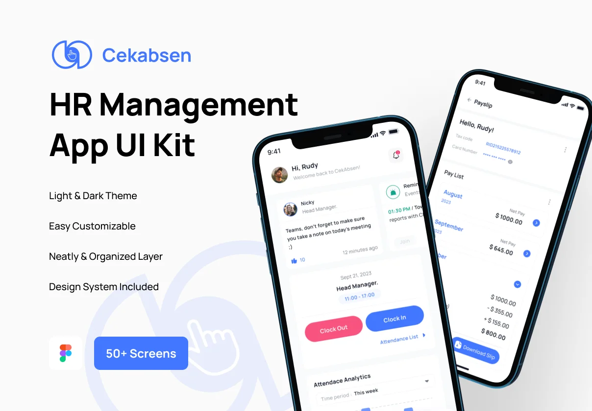 HR Management Mobile App UI Kit