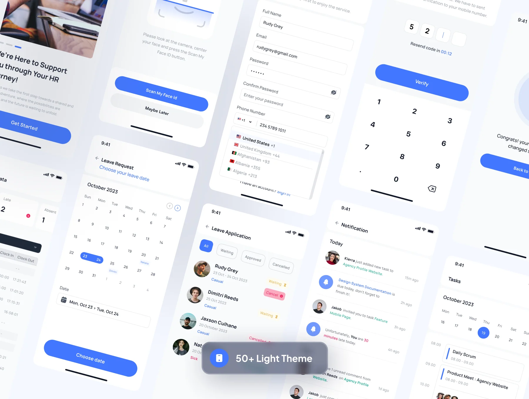 HR Management Mobile App UI Kit 2