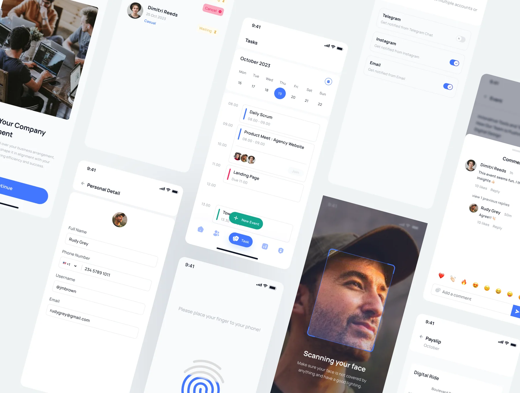 HR Management Mobile App UI Kit 5