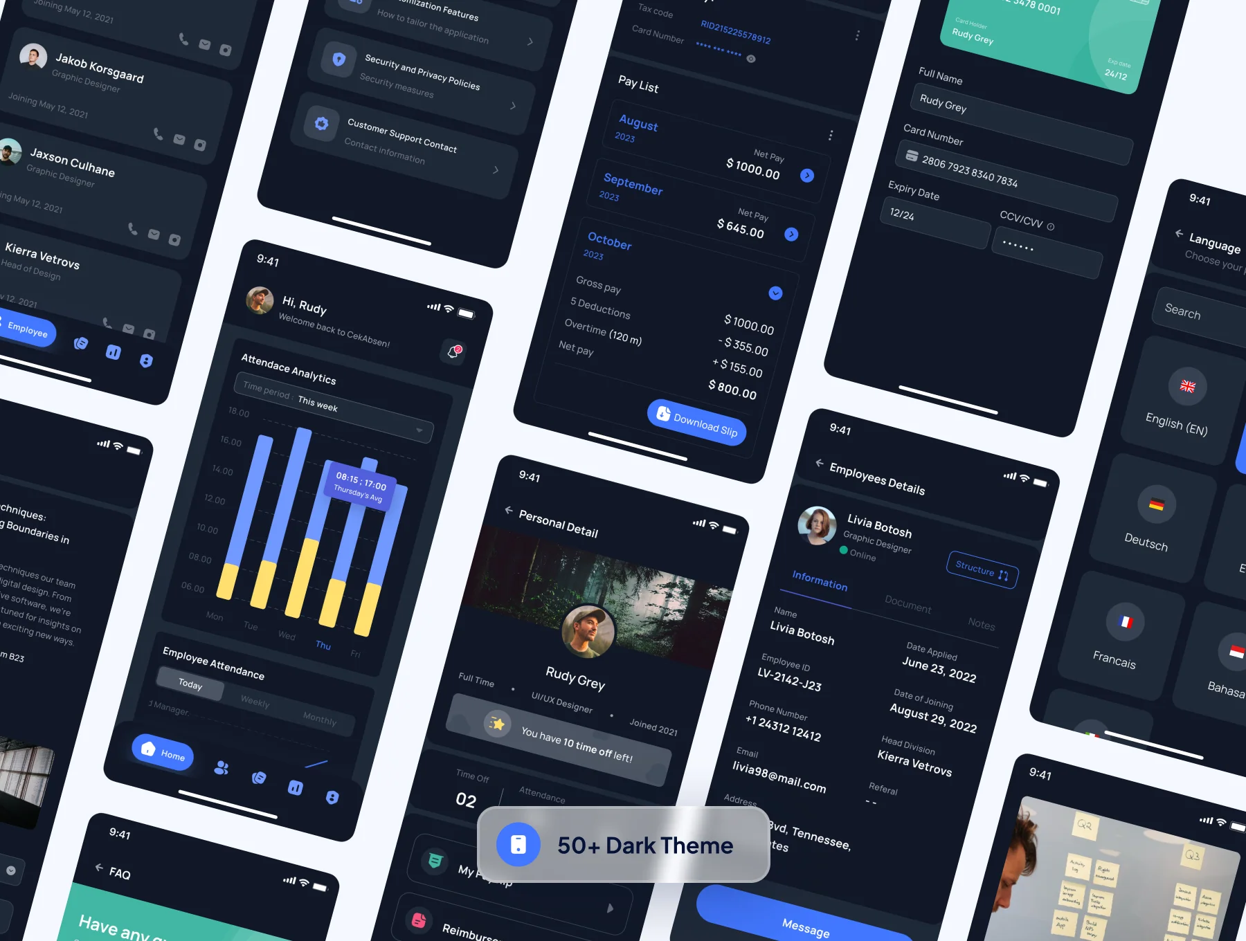 HR Management Mobile App UI Kit 6