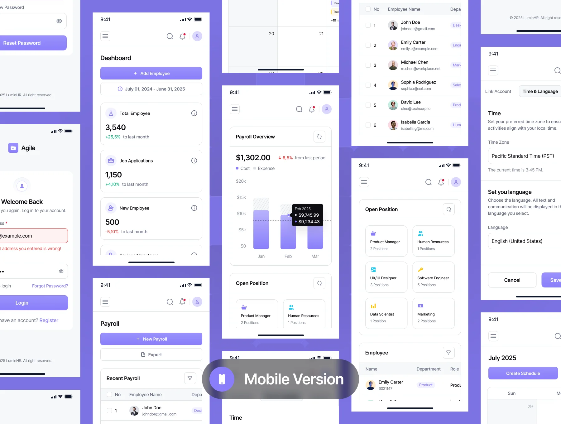 Lumin - HR Management Web App Dashboard UI Kit 6