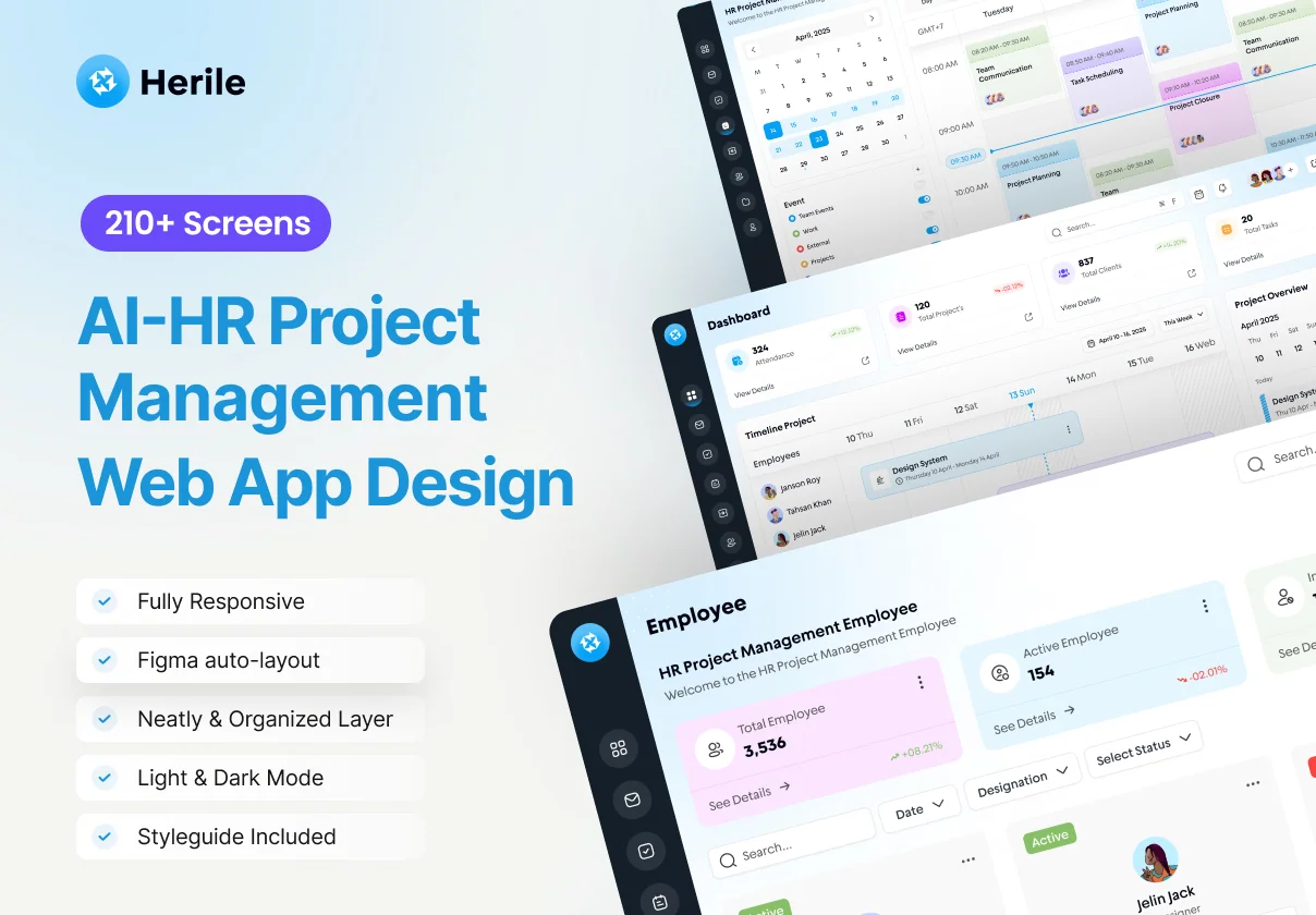 HR Project Management Web App Design