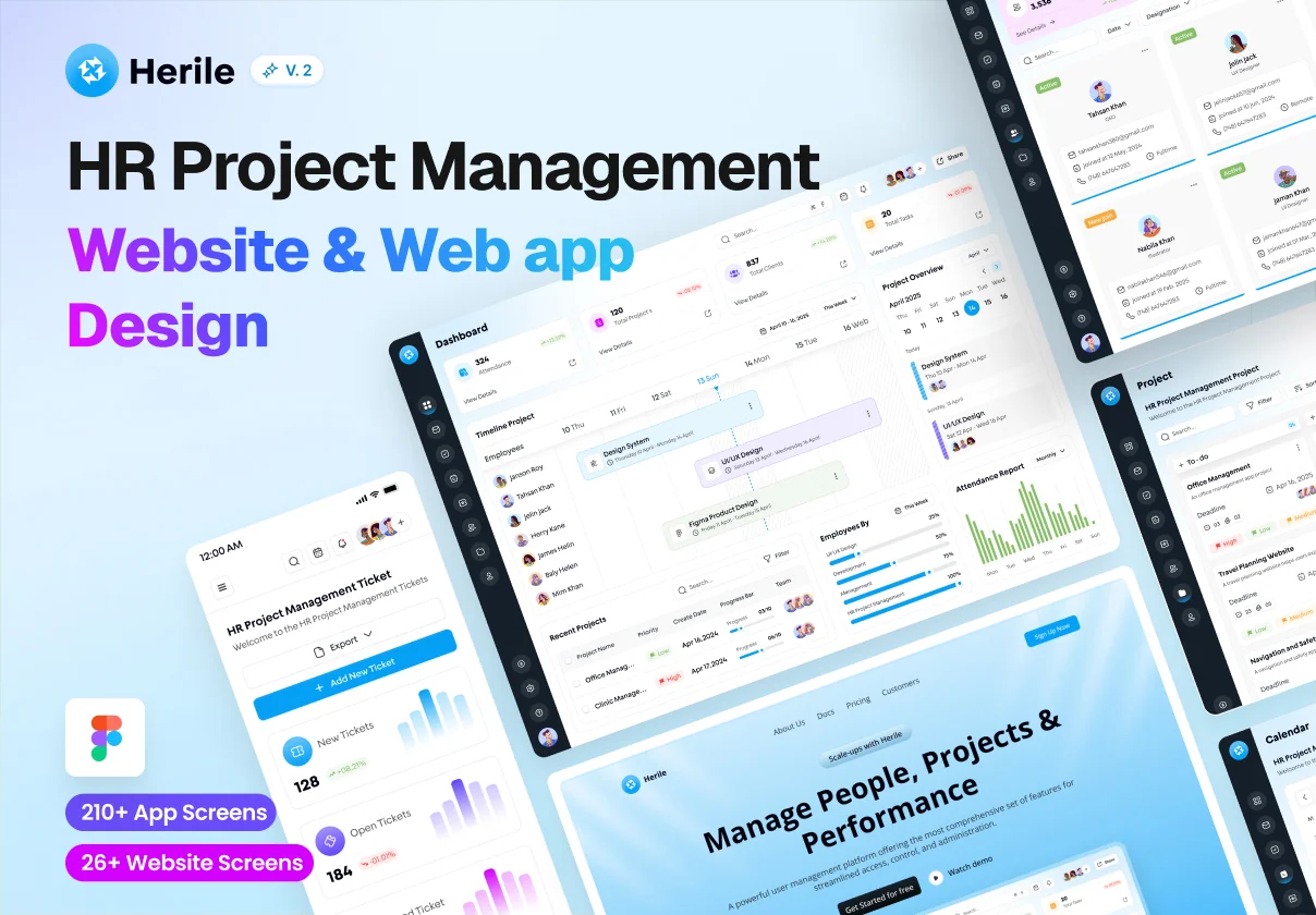 HR Project Management Website & Web App Design