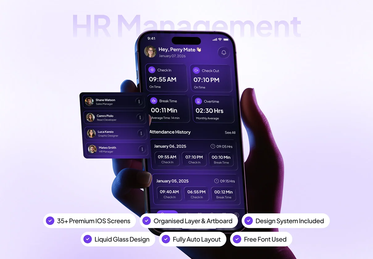 HRMS - HR Management App UI Kit