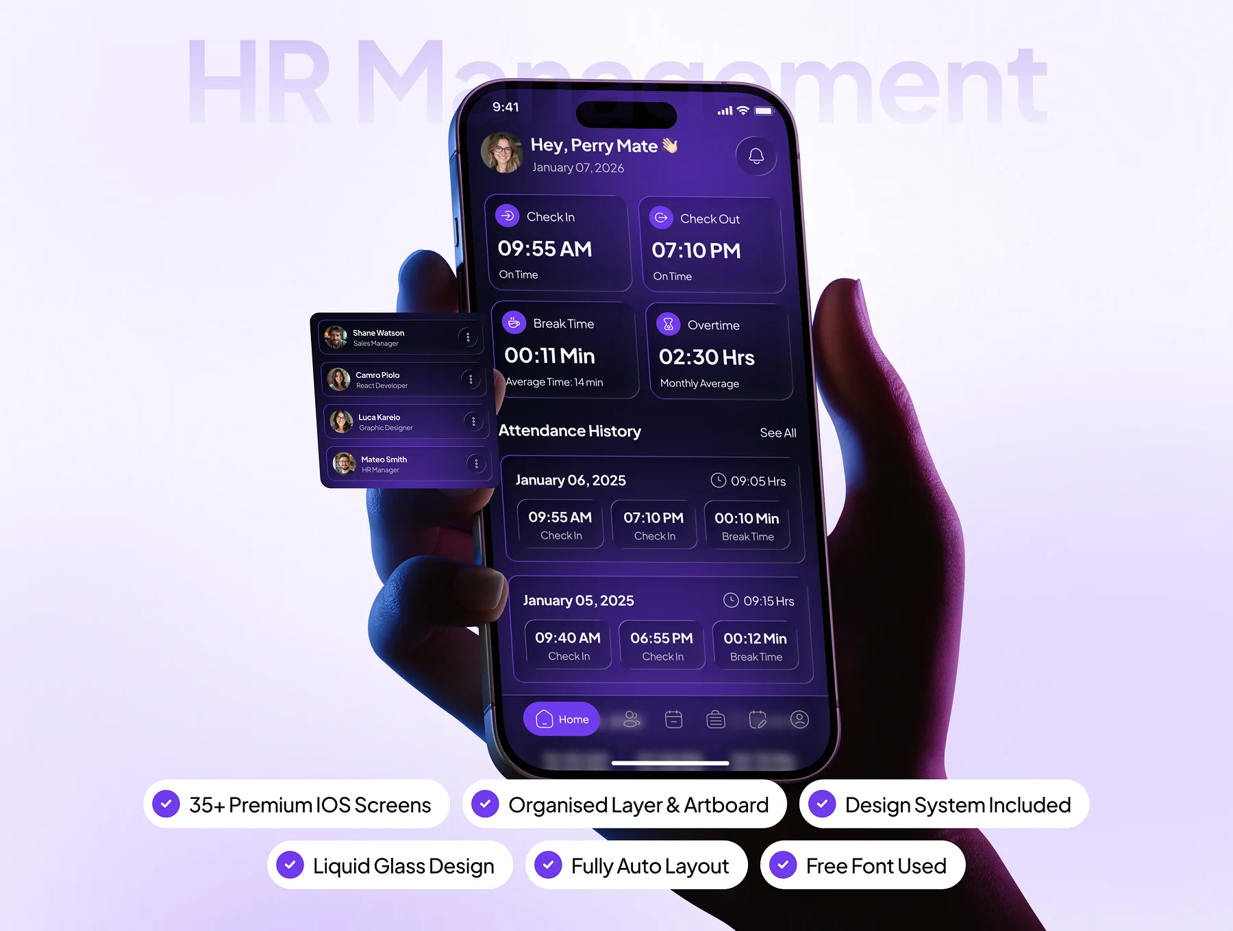 HRMS - HR Management App UI Kit