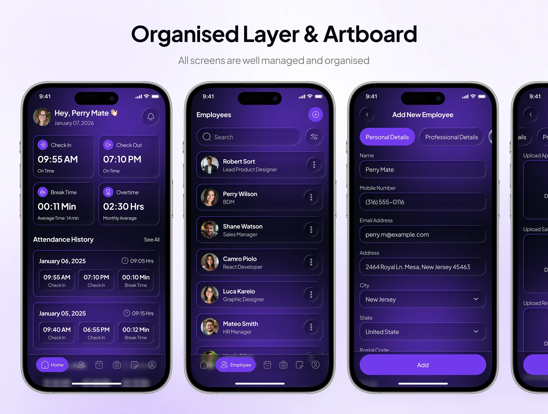 HRMS - HR Management App UI Kit 3