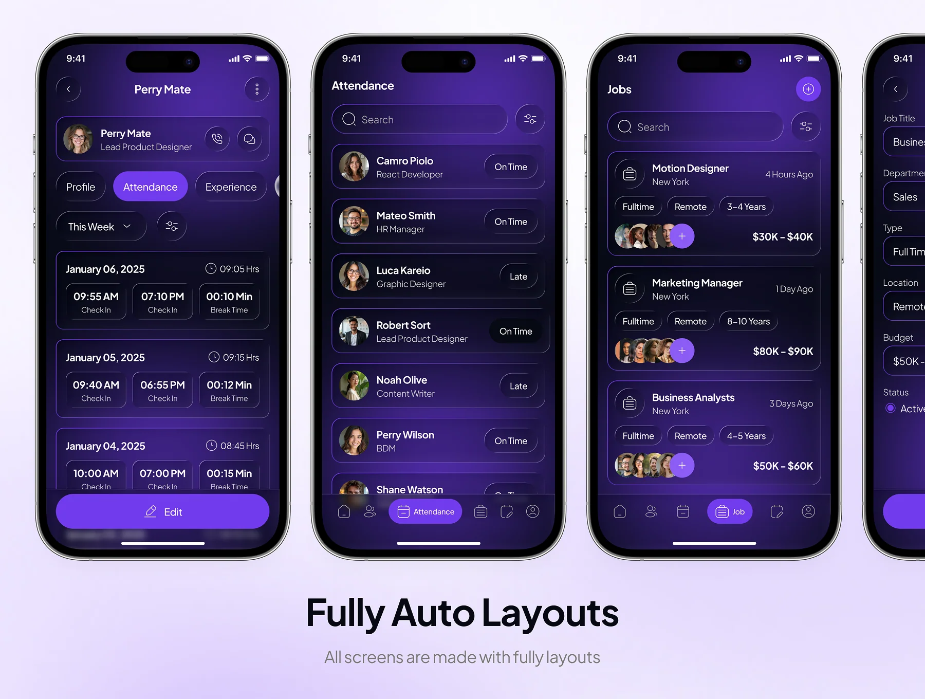 HRMS - HR Management App UI Kit 4