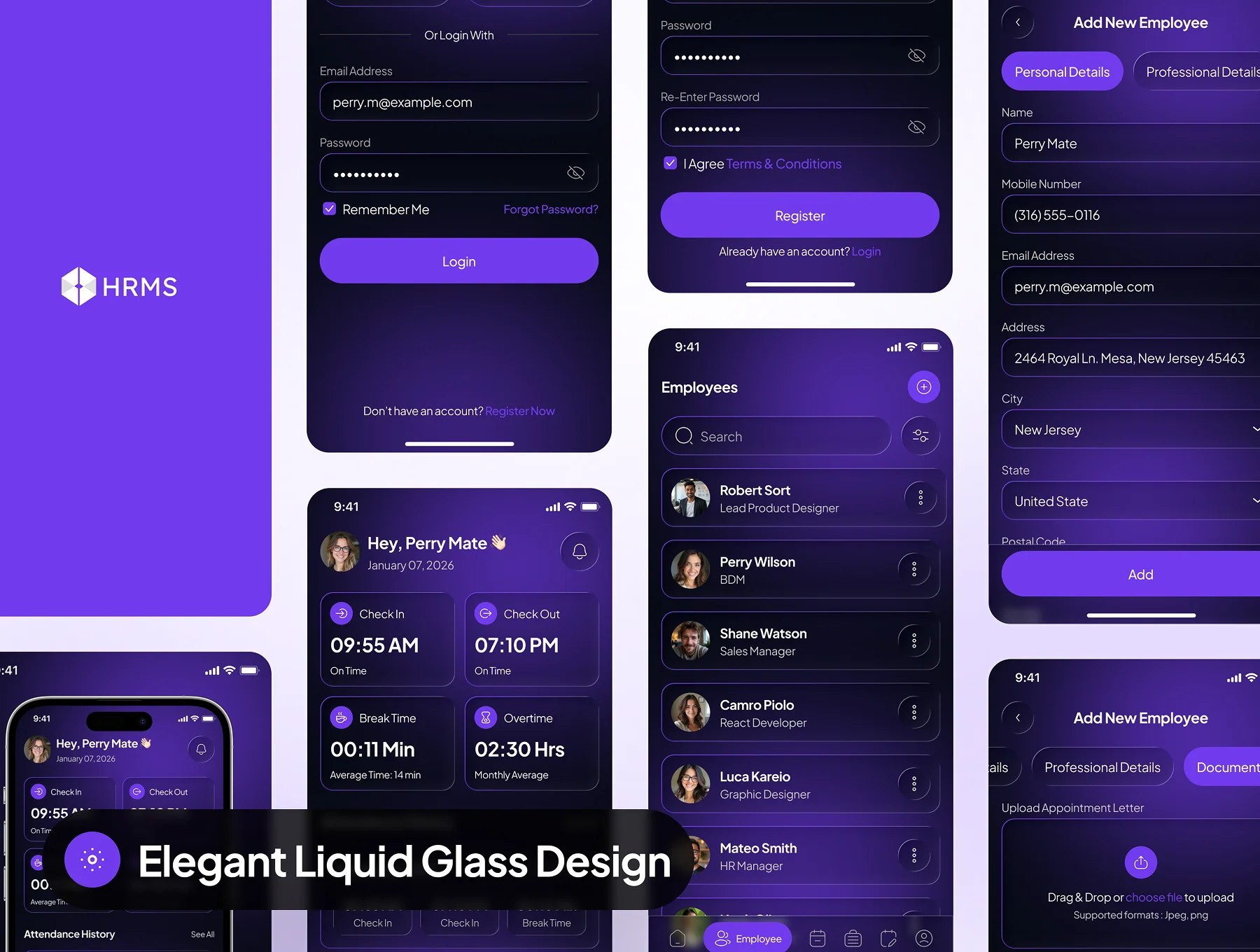 HRMS - HR Management App UI Kit 7