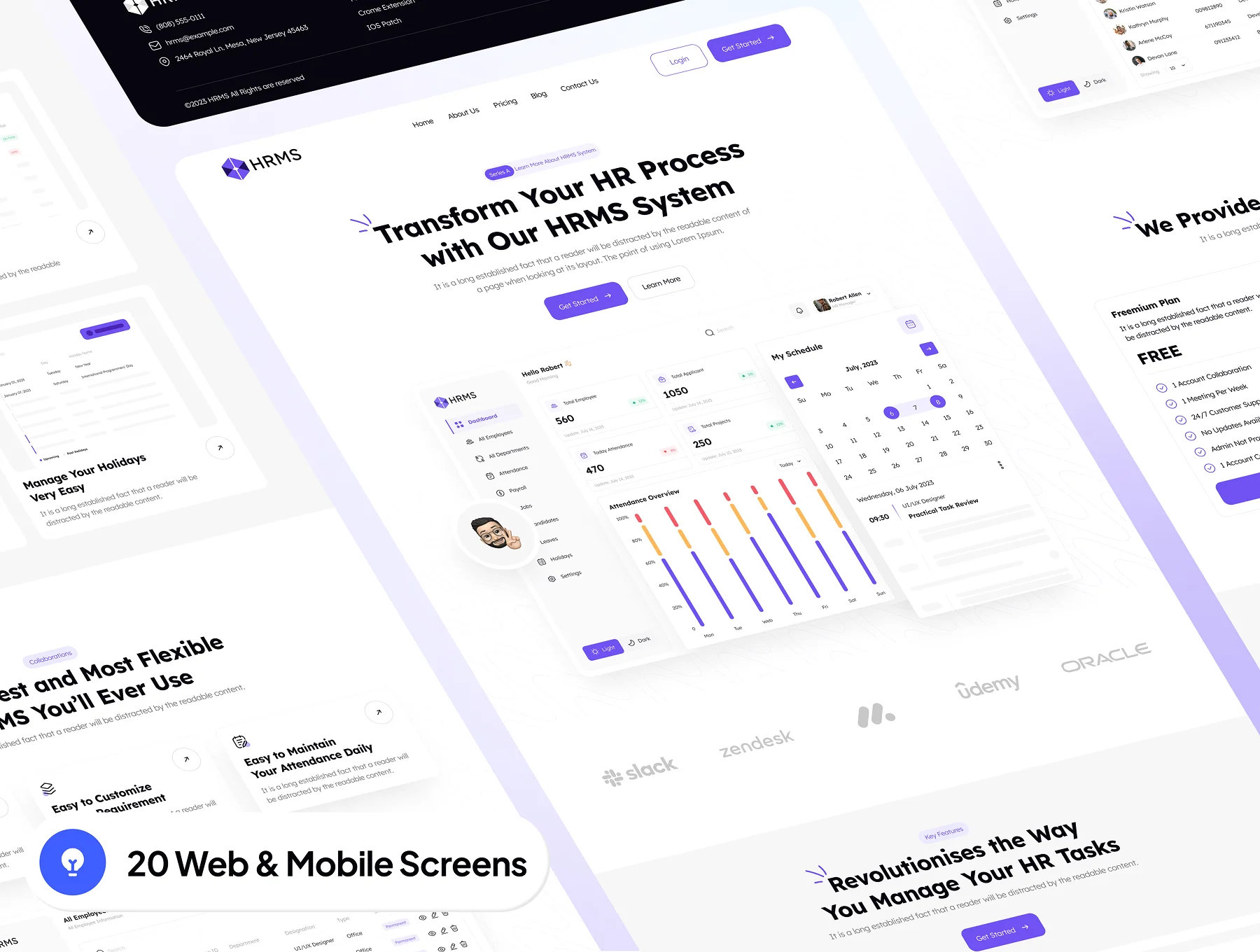 HRMS - SaaS HRMS Management Website Framer Template 4