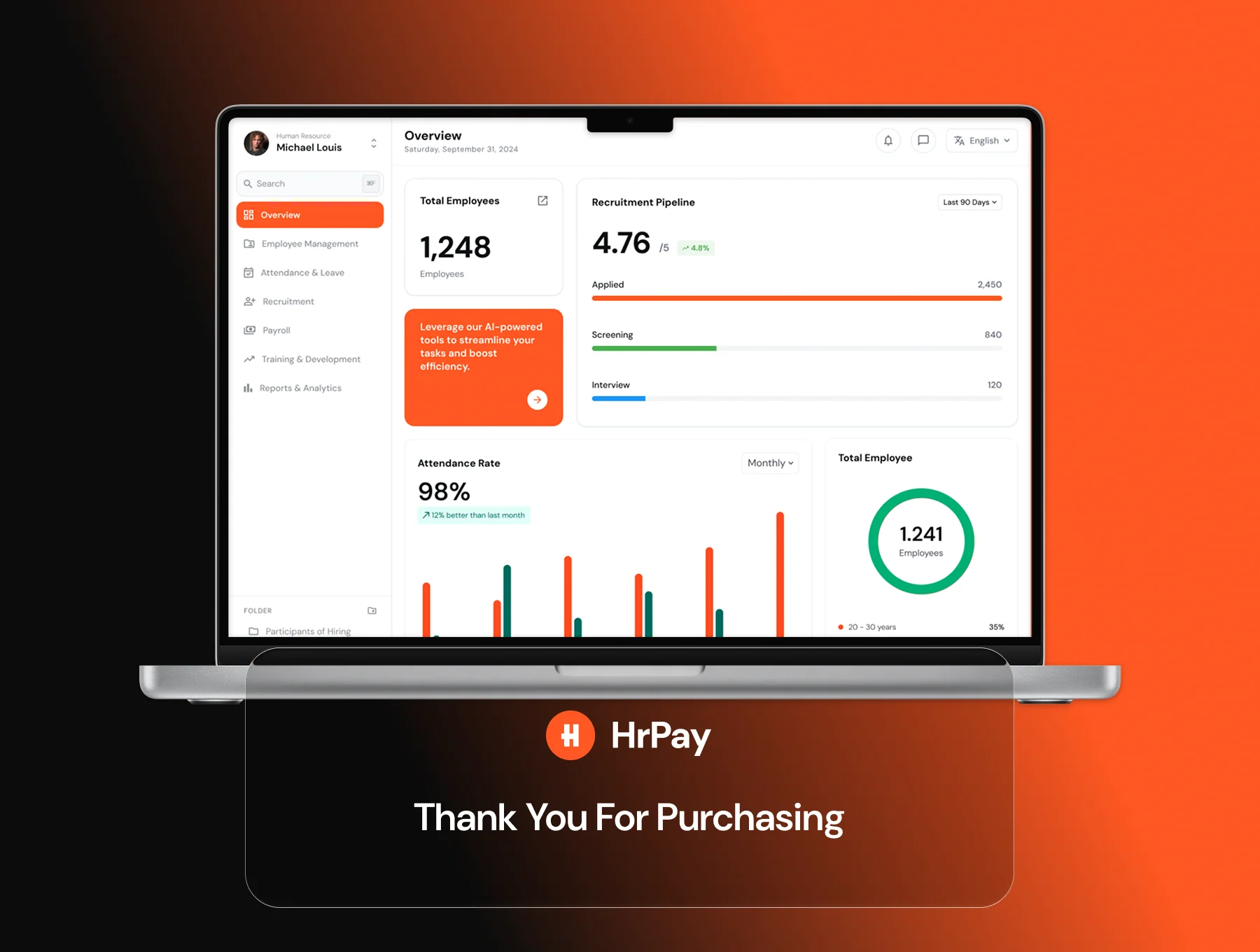 HrPayy - Hr Manage Dashboard UI Kit 6