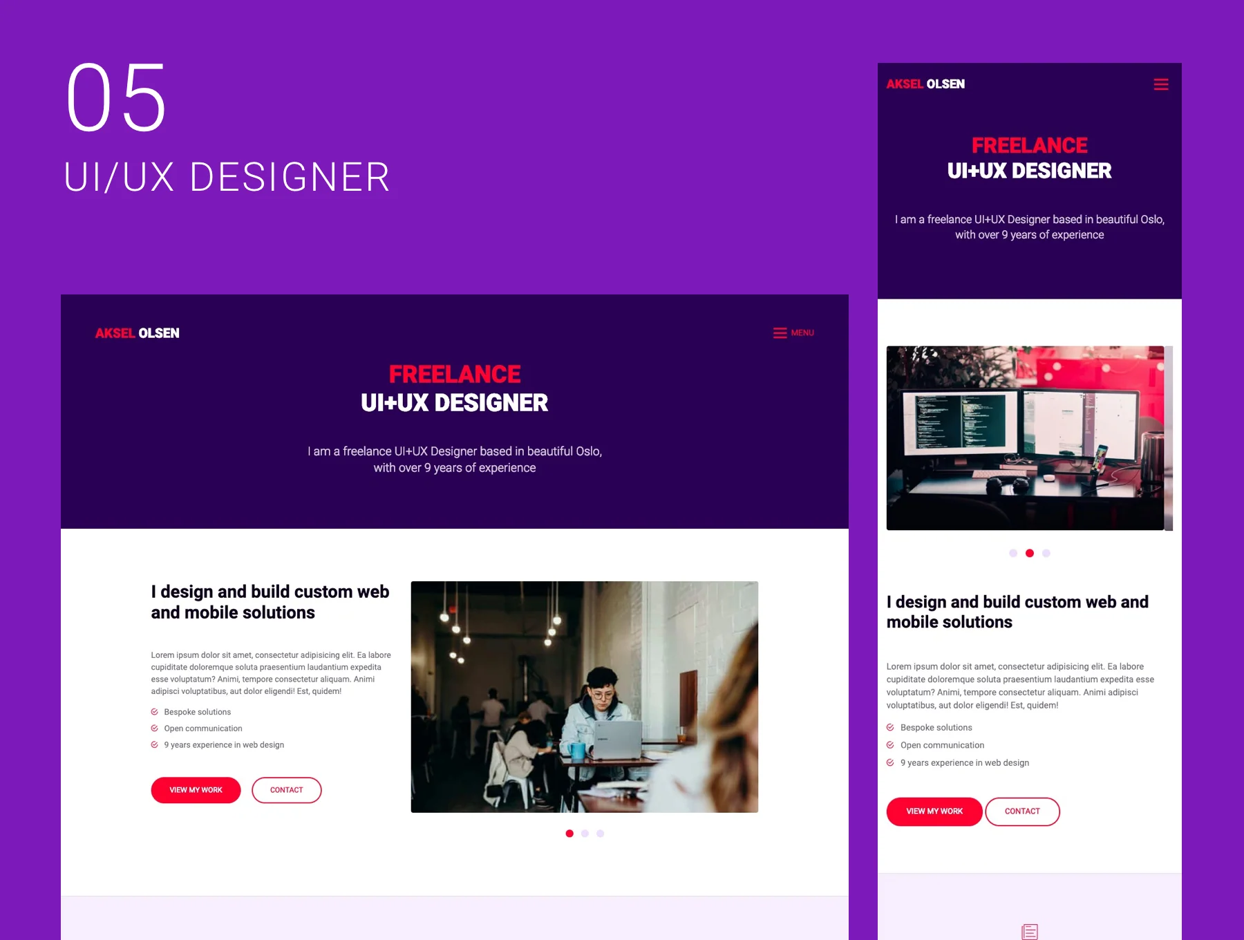 HTML Onepage Freelance Bundle 7