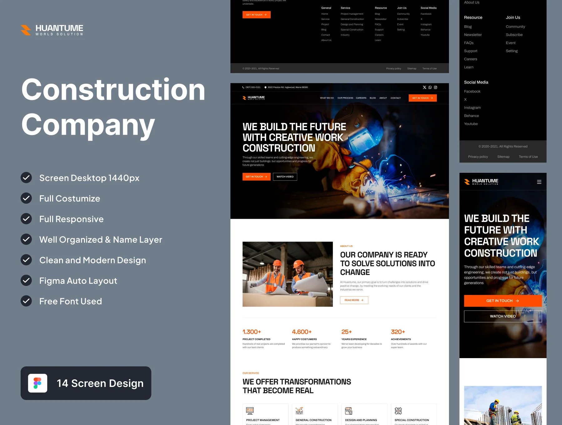 Huantume - Construction Website Template