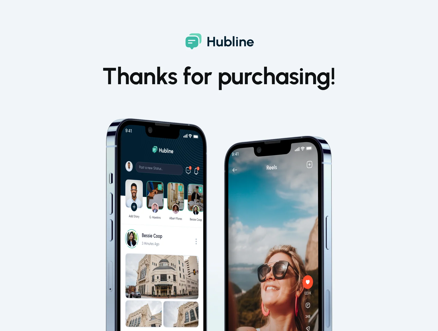 Hubline - Social Network Mobile App UI Kit 6