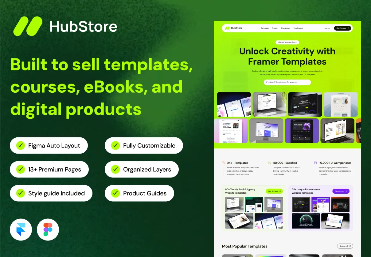 HubStore - Sell Digital Products & Membership Template