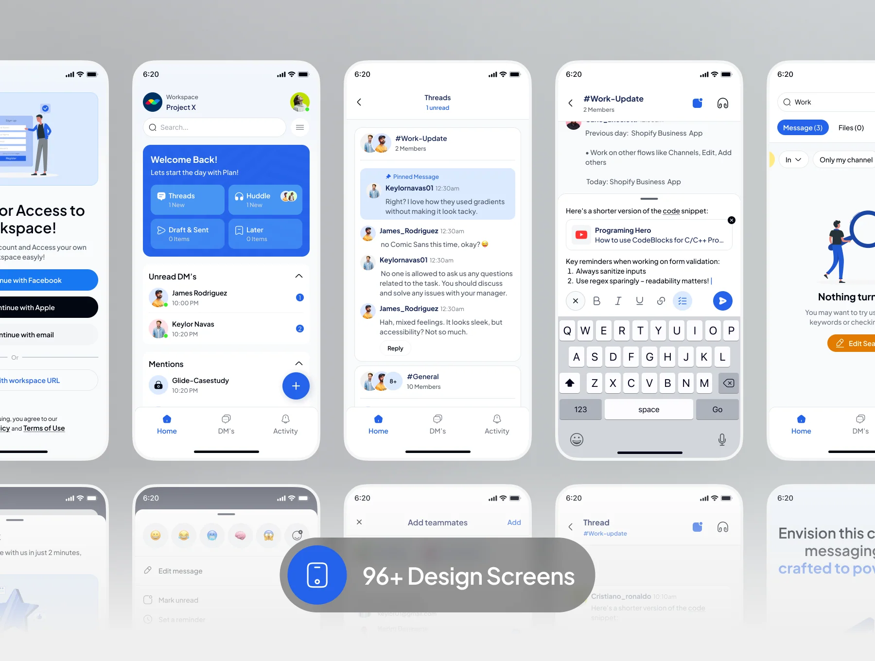 HuddleSpace - Business Collaboration App Ui Kit 4
