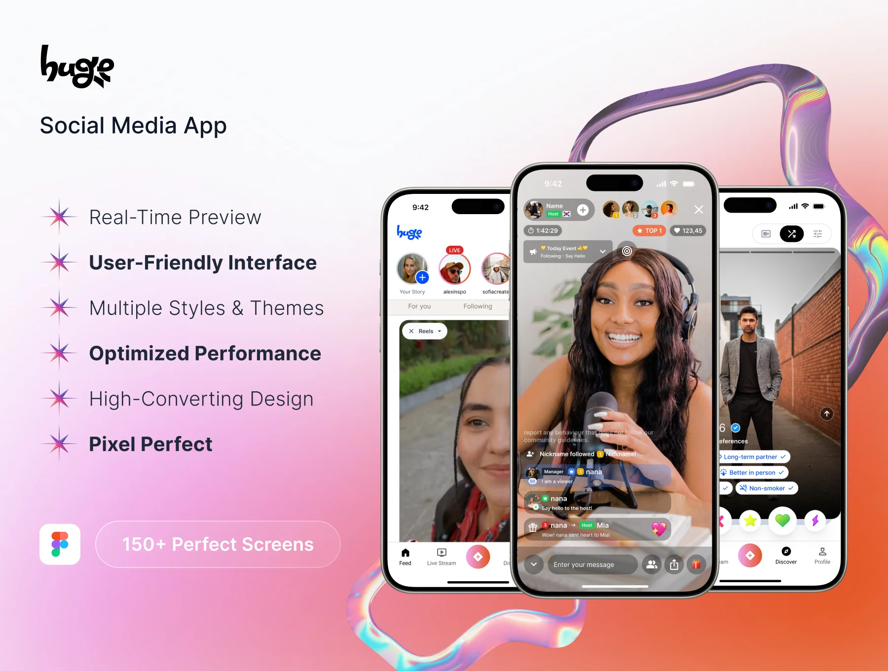 Huge — Modern Dating & Social UI Kit