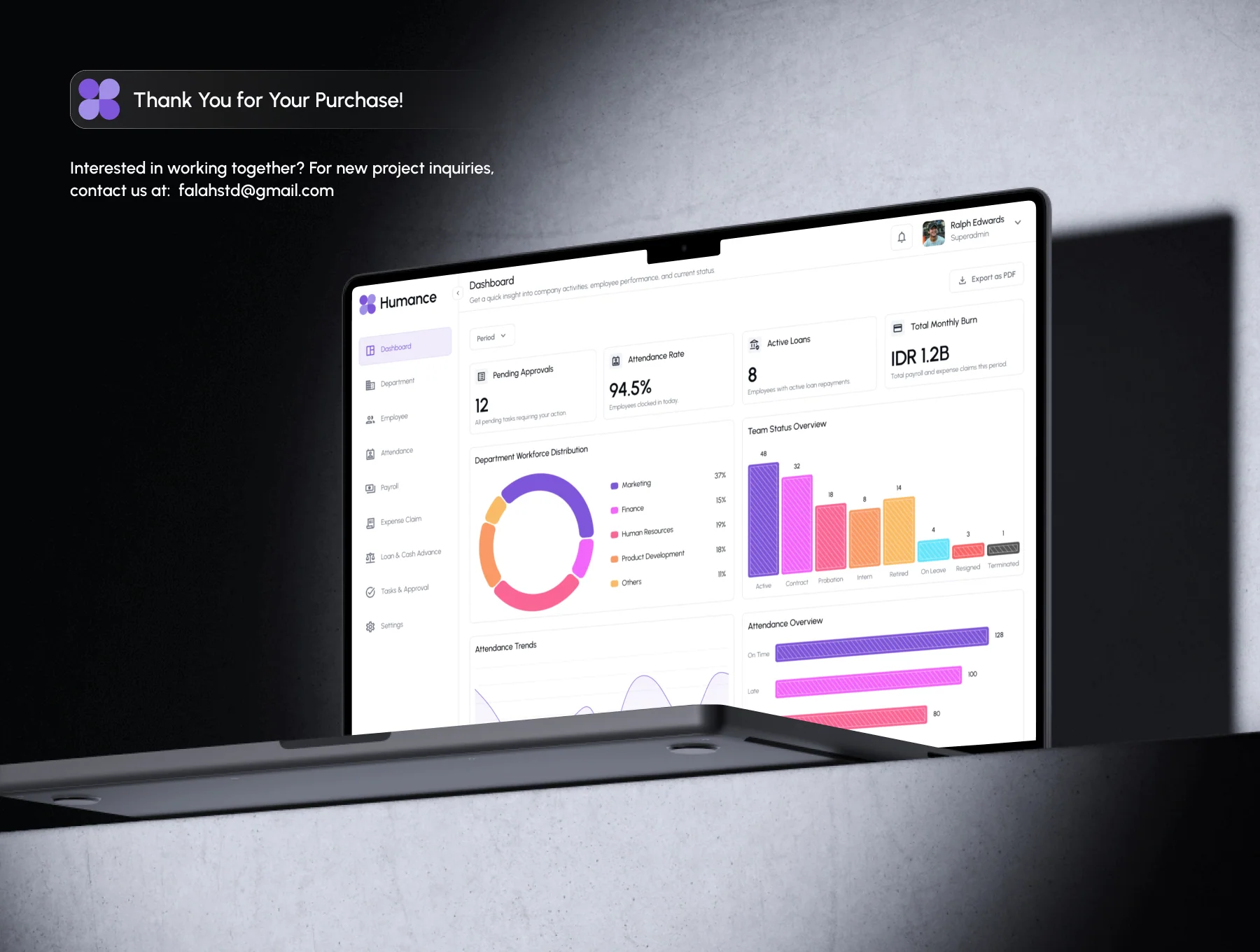 Humance - HRIS & Workforce Management UI Kit 8