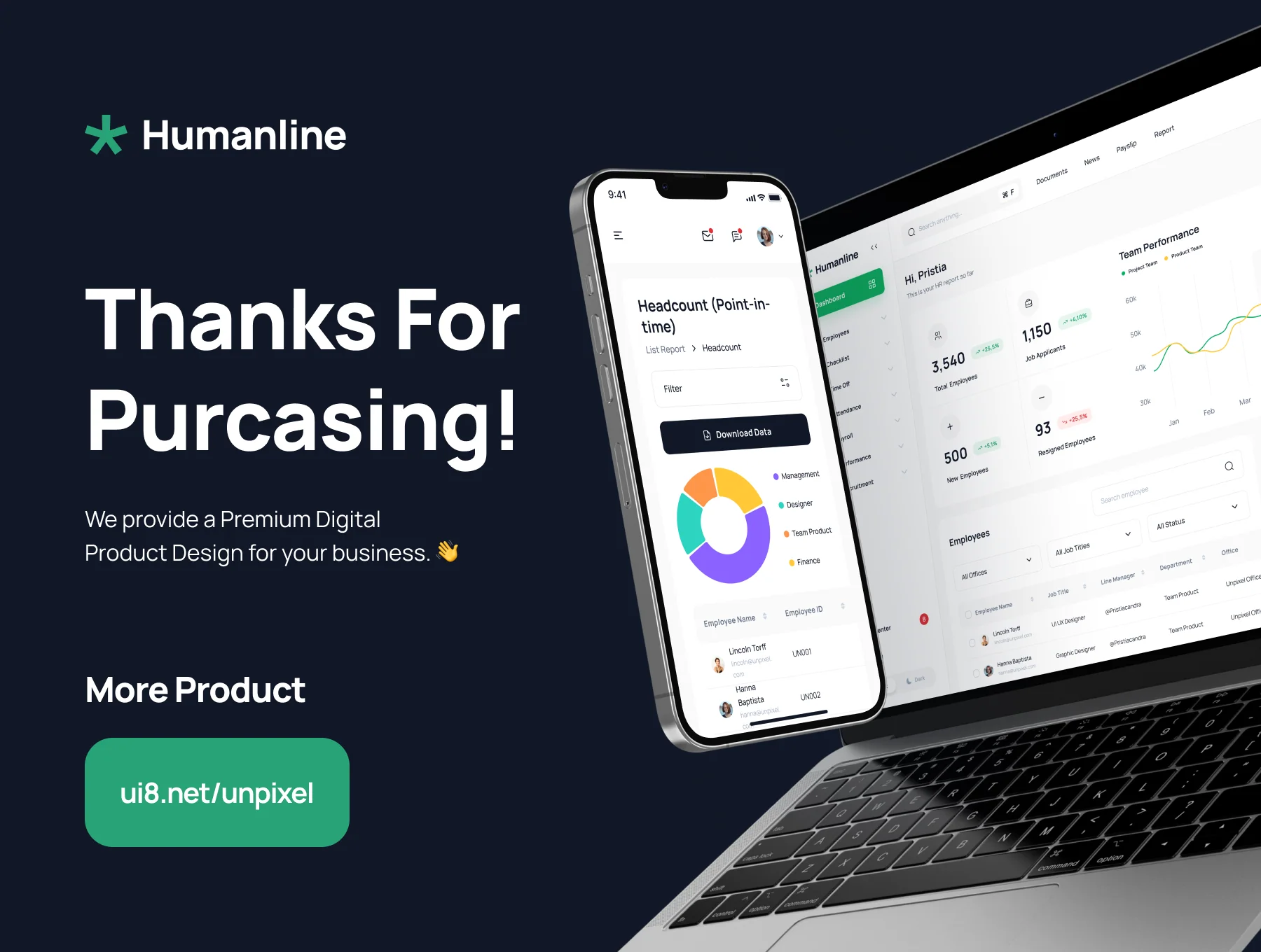 Humanline - HR Management Dashboard UI Kit 8