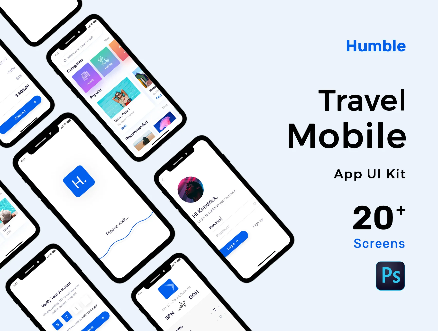 Humble Travel App - Mobile UI Kit