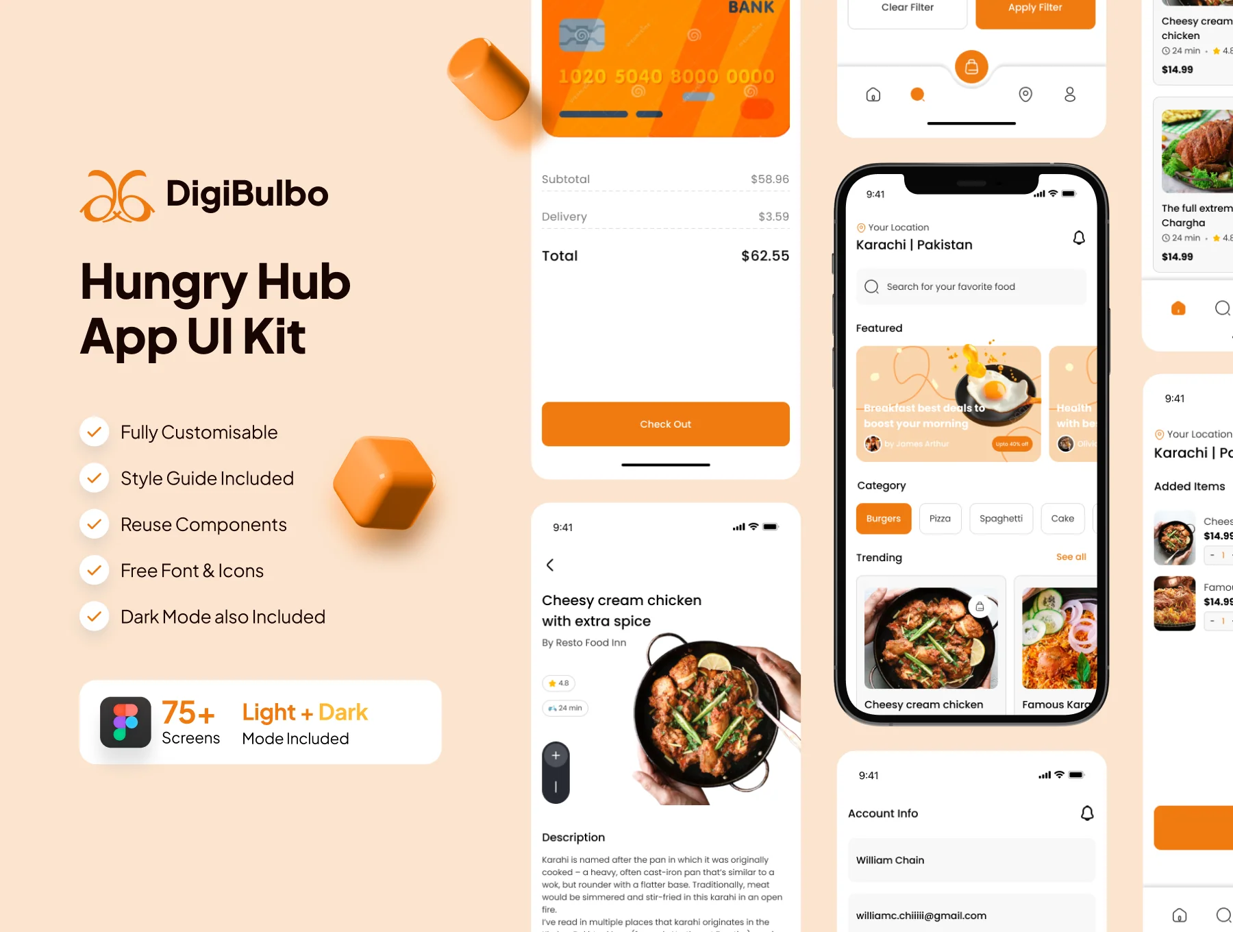 Hungry Hub - Food App UI Kit