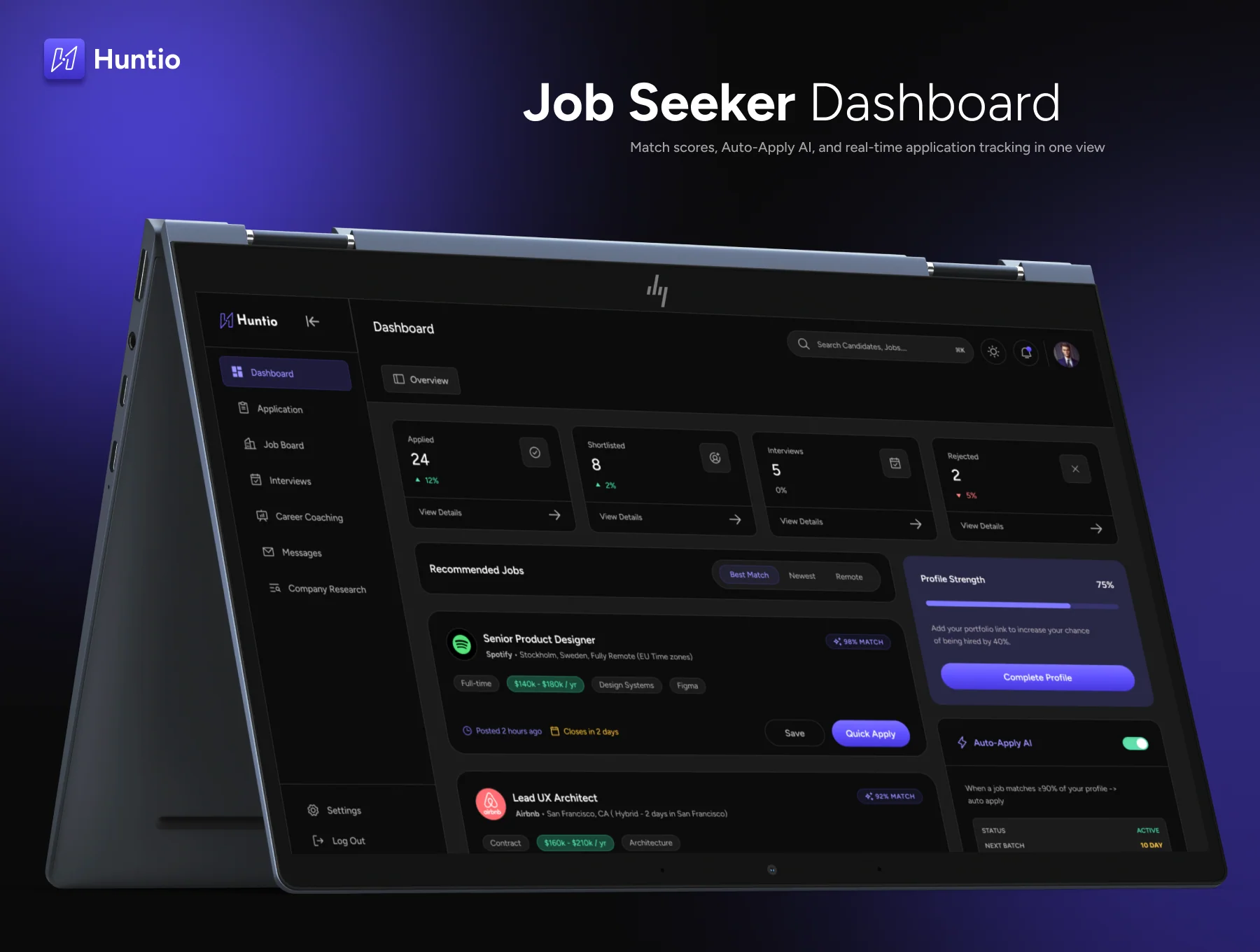 Huntio - AI Recruitment UI Kit for Recruiters & Job Seekers 2