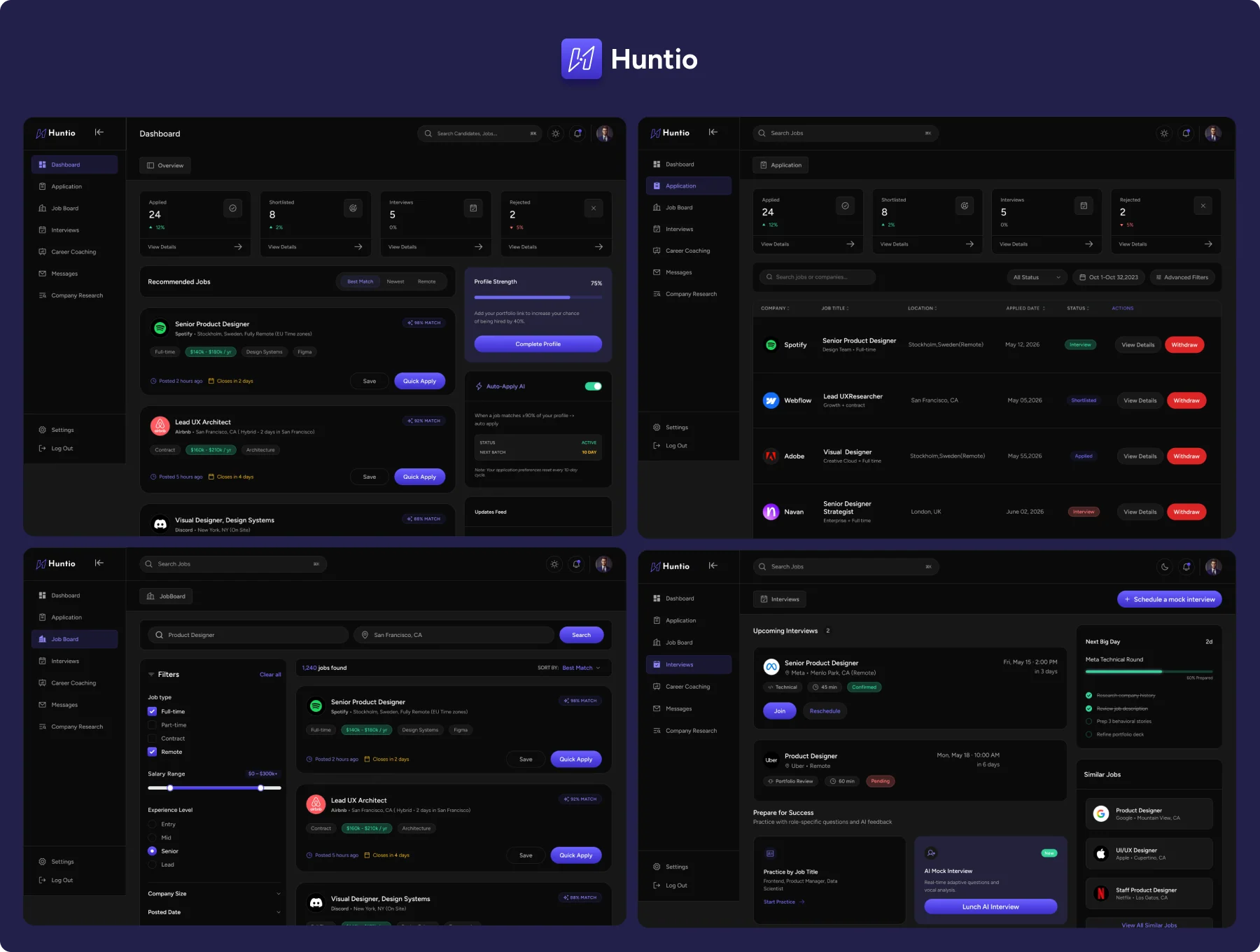 Huntio - AI Recruitment UI Kit for Recruiters & Job Seekers 5