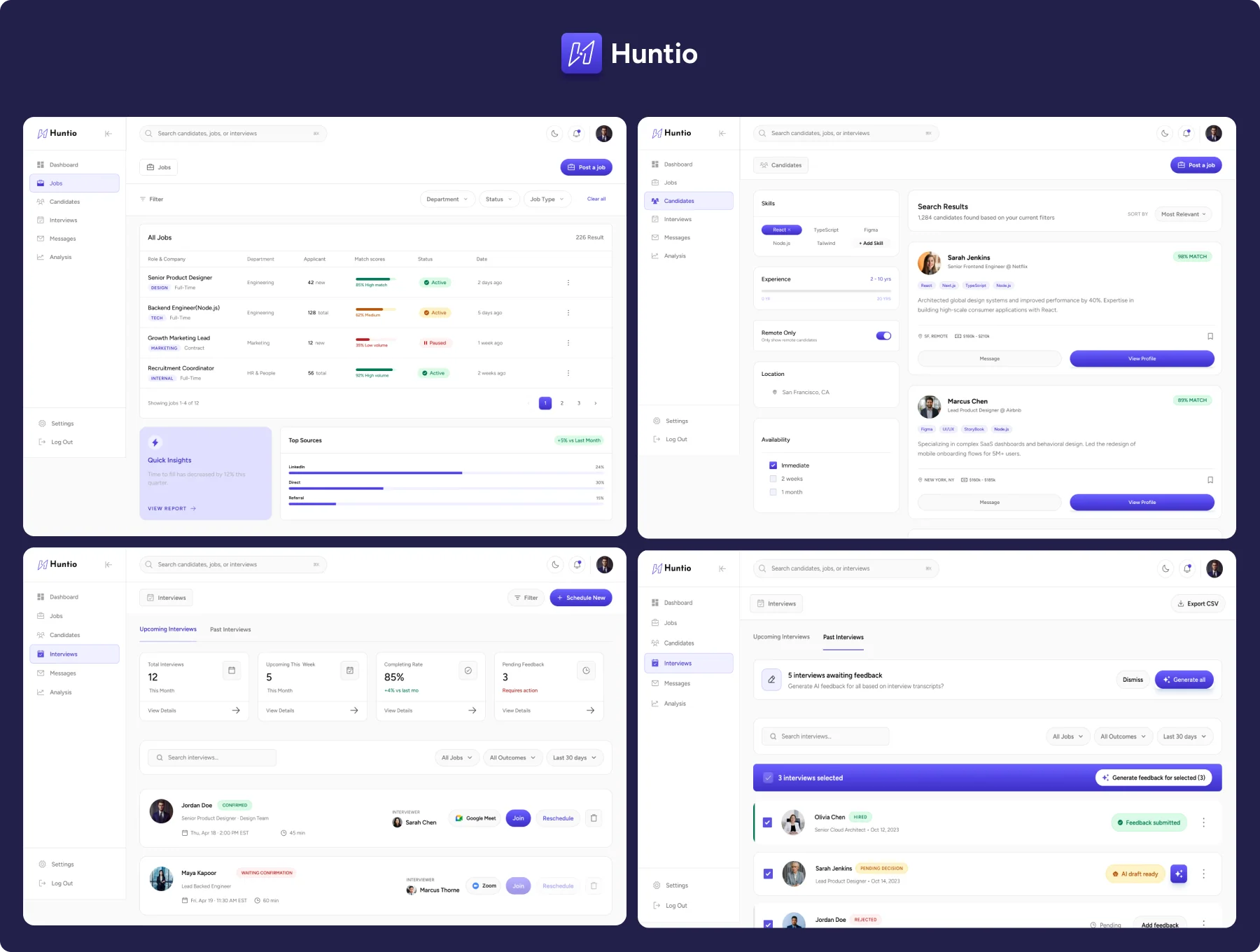 Huntio - AI Recruitment UI Kit for Recruiters & Job Seekers 6