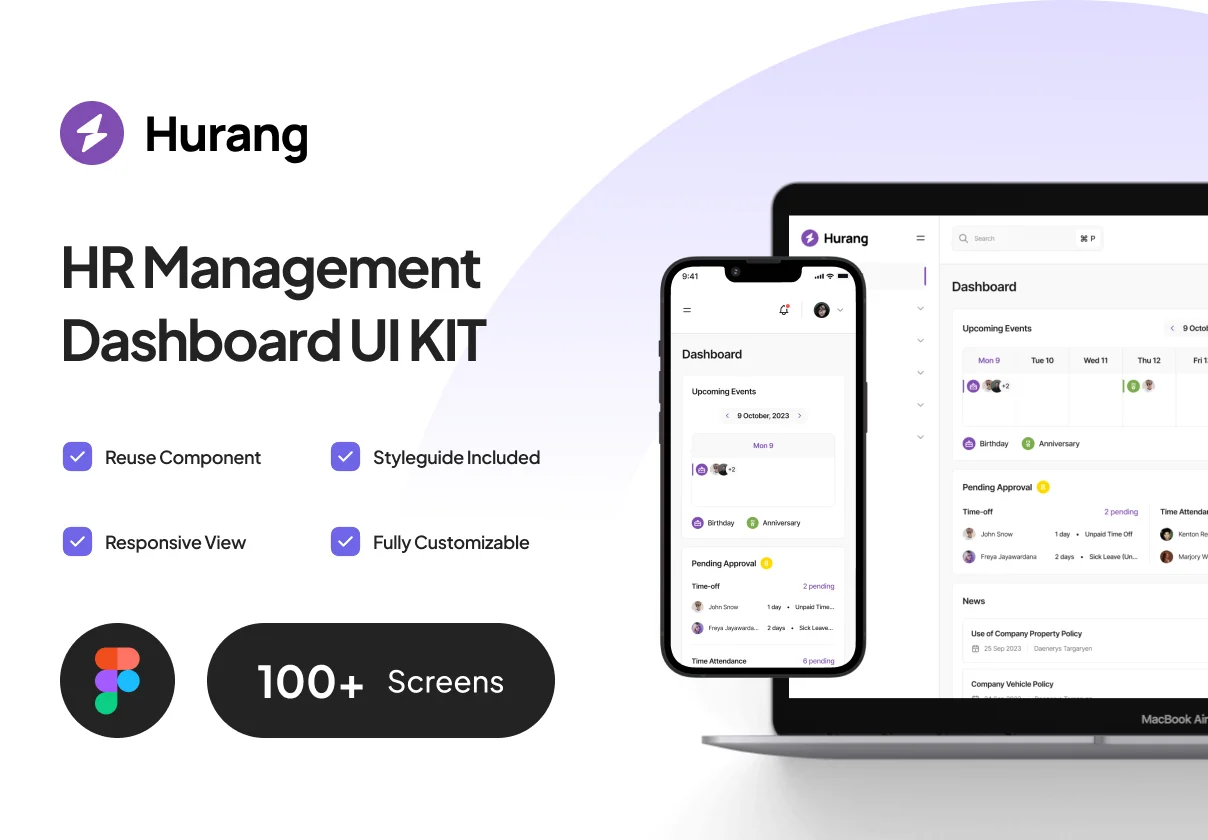 Hurang - HR Management Dashboard UI Kit