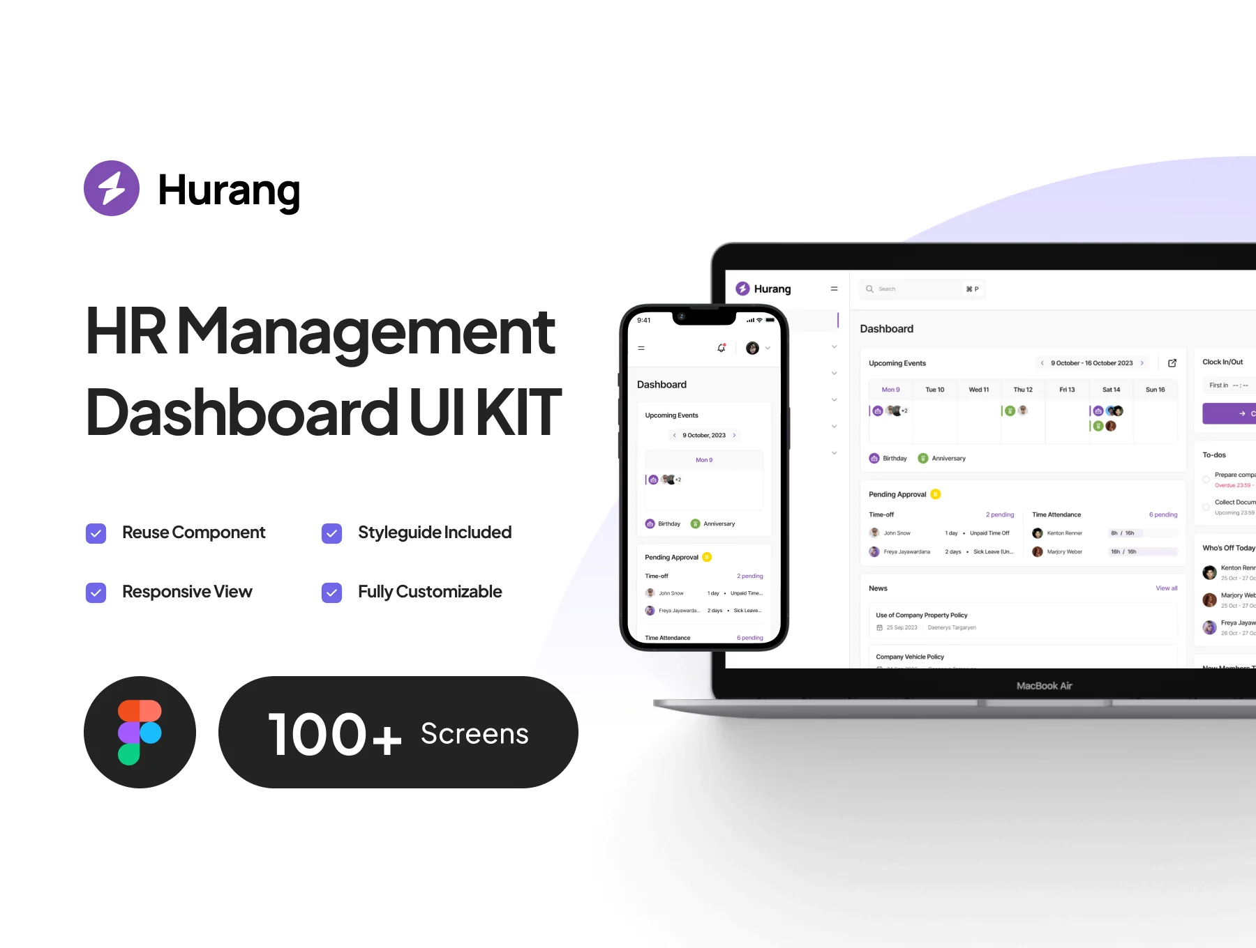 Hurang - HR Management Dashboard UI Kit