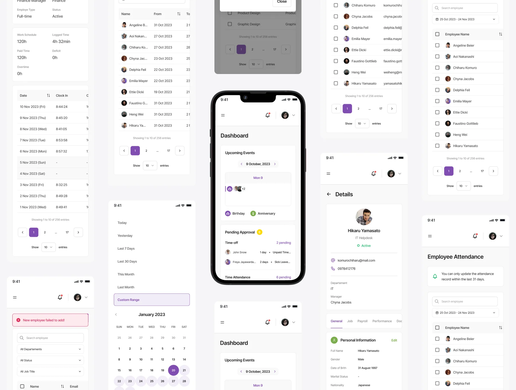 Hurang - HR Management Dashboard UI Kit 6