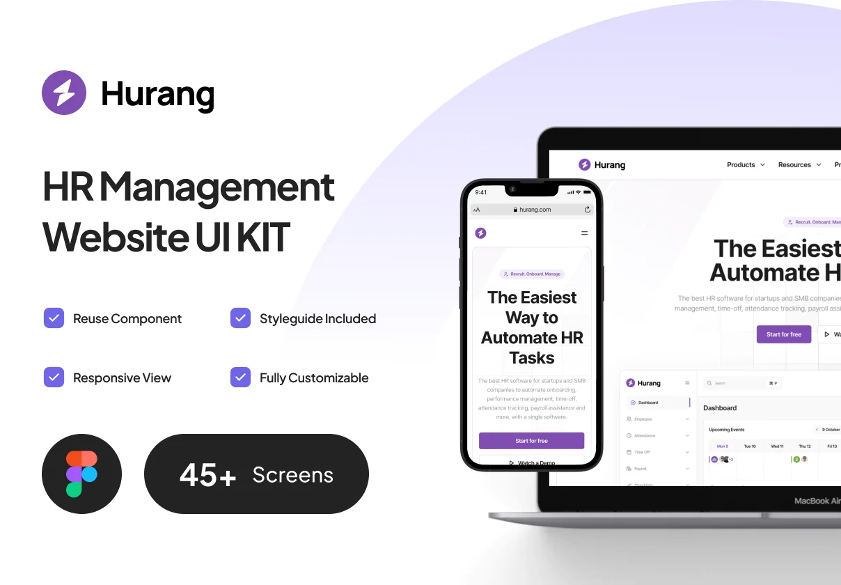 Hurang - HR Management Website UI Kit