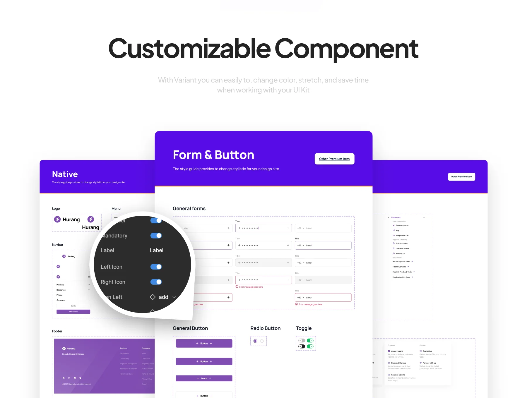 Hurang - HR Management Website UI Kit 4
