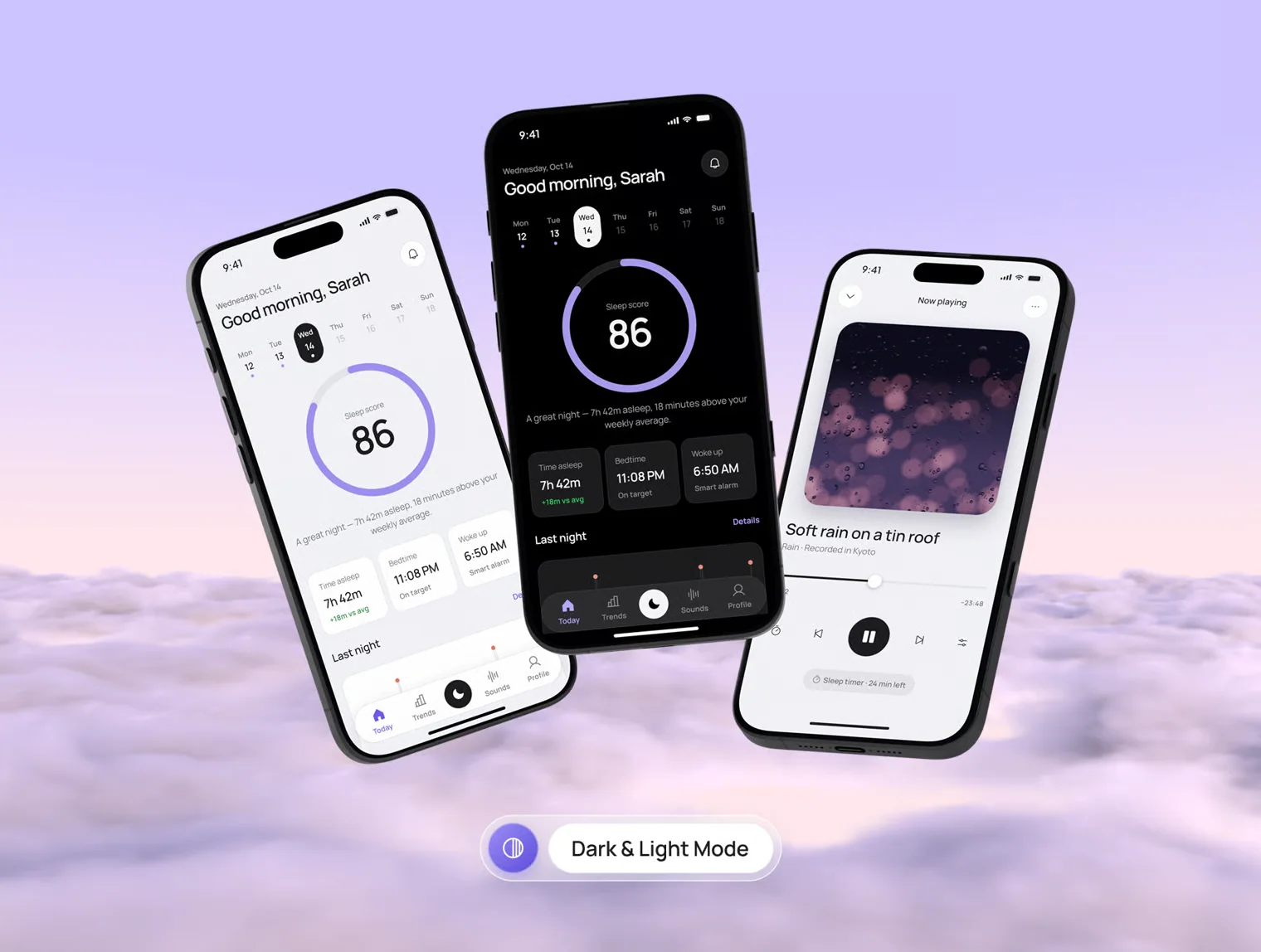 Hush – AI Sleep Coach App UI Kit + Expo Code 7