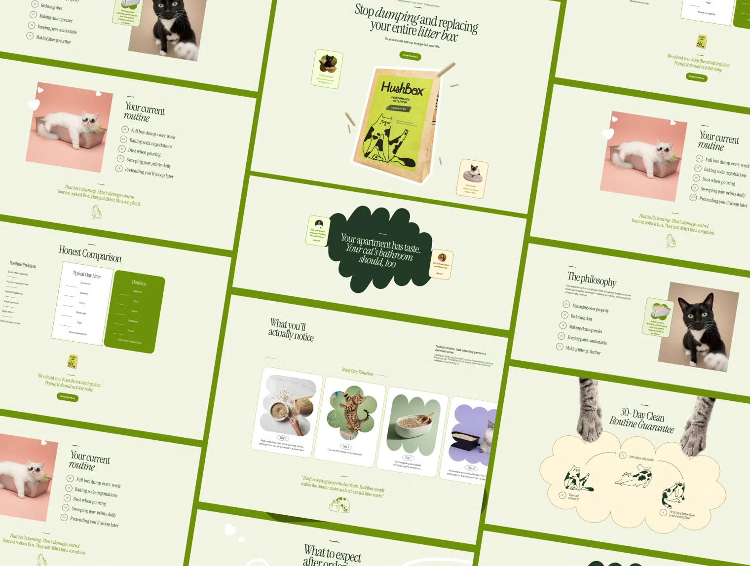 Hushbox – Cat Food Landing Page Website UI KIt 2