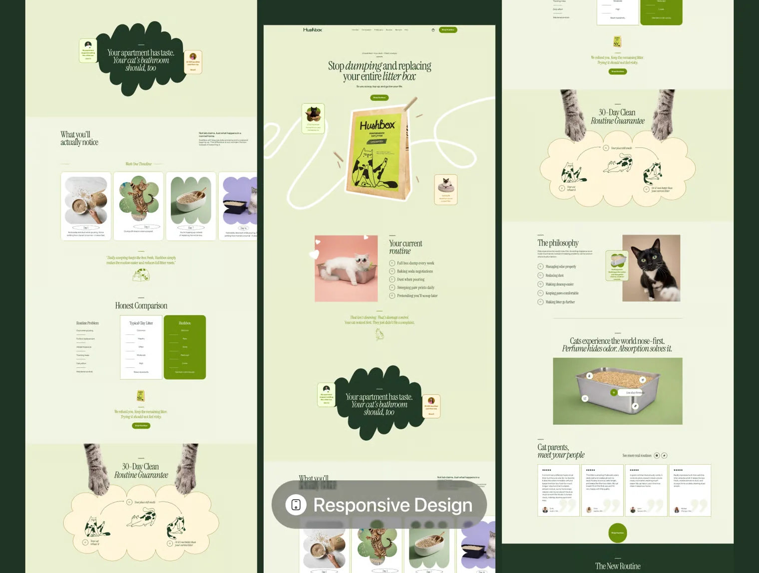 Hushbox – Cat Food Landing Page Website UI KIt 3