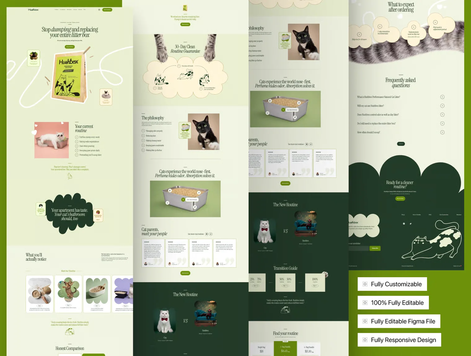 Hushbox – Cat Food Landing Page Website UI KIt 6