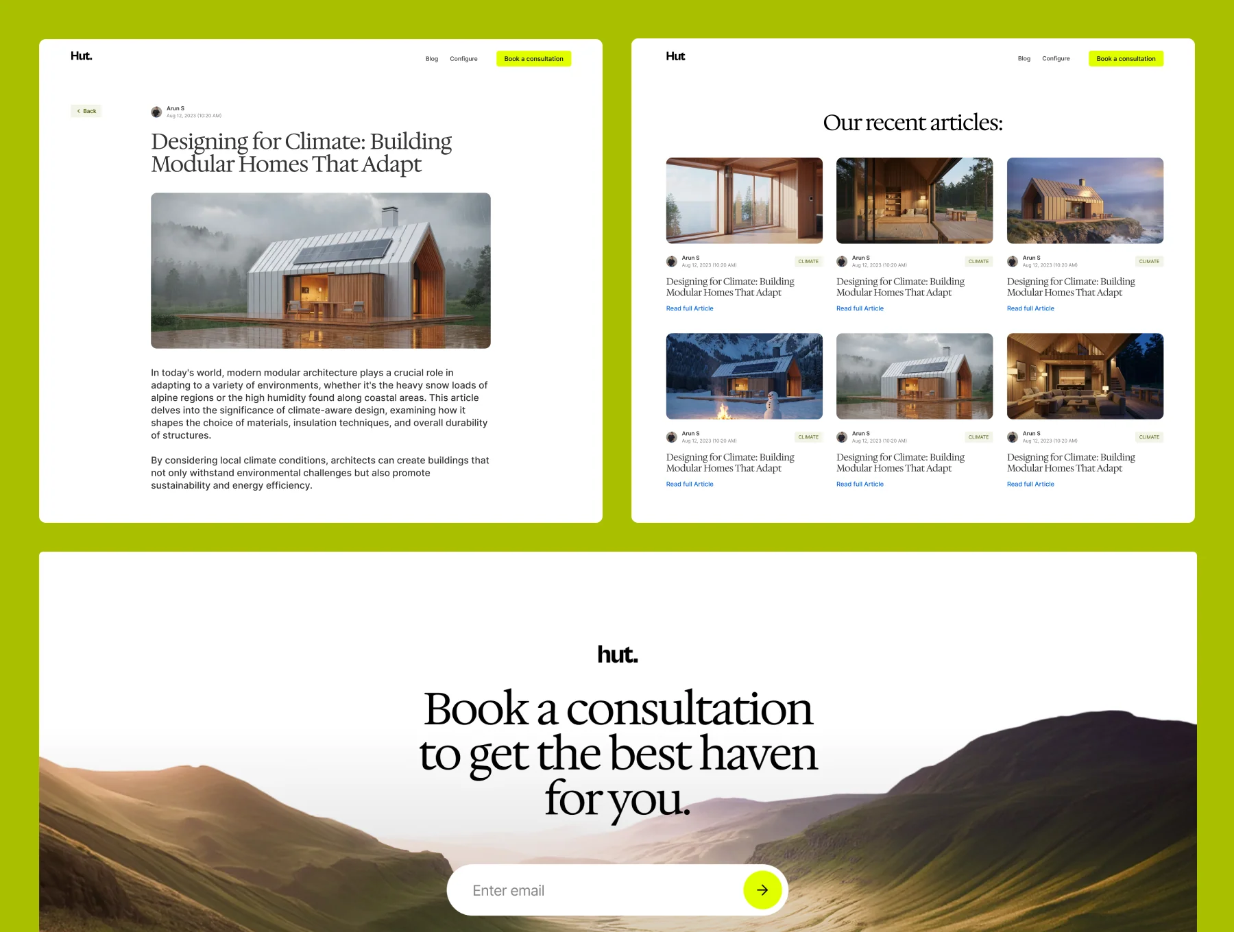 Hut — Luxury Modular Living Framer Template Design 3
