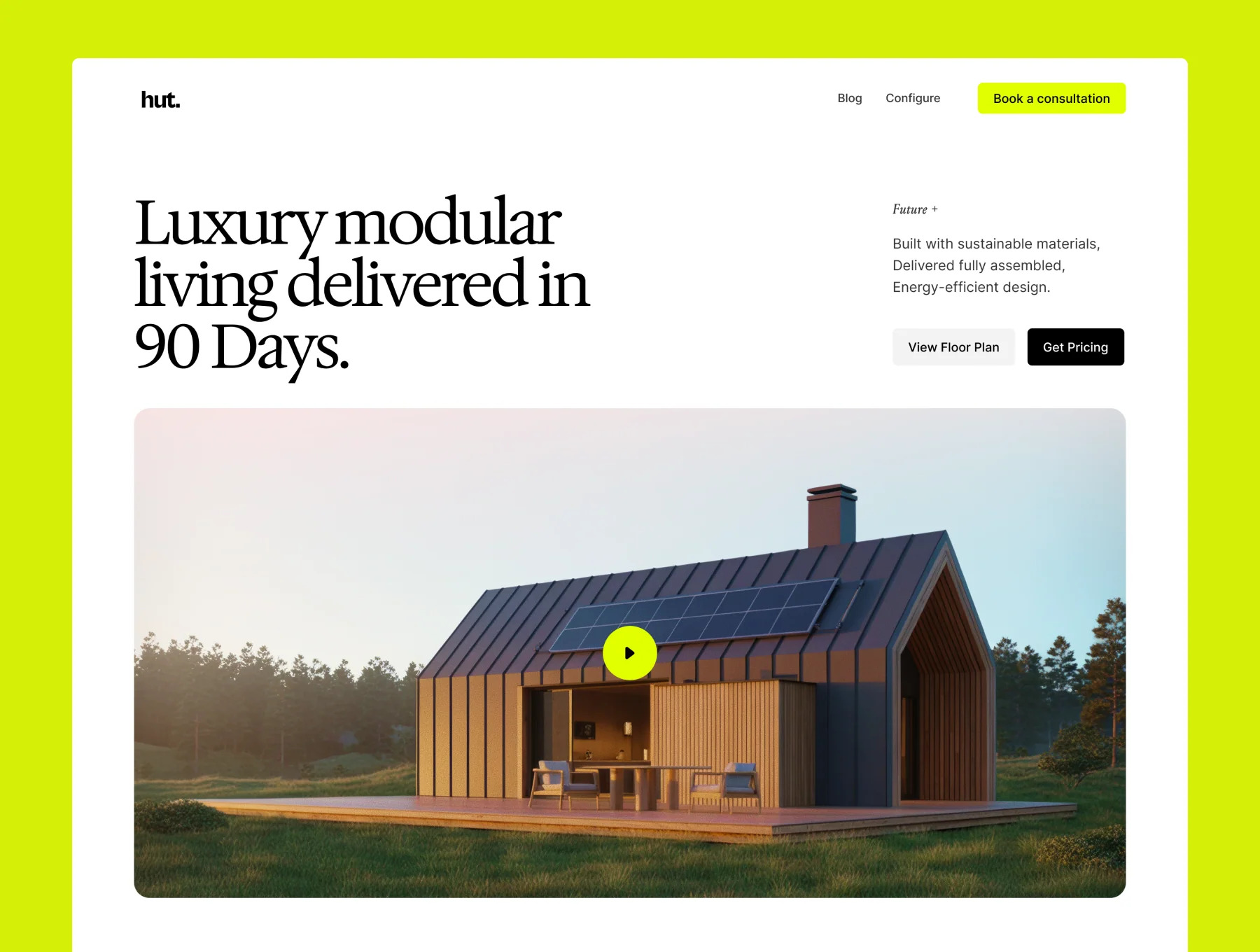 Hut — Luxury Modular Living Framer Template Design 4