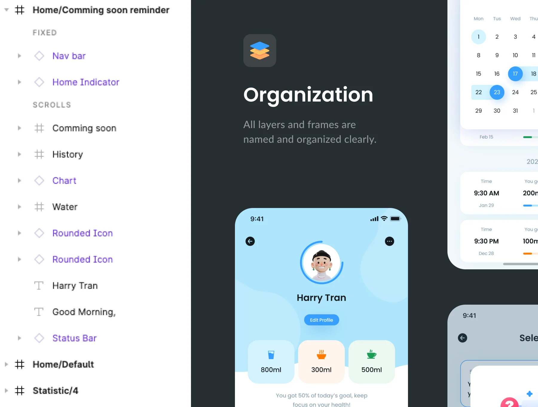 Hydramate - Water tracker app with chart and system 5