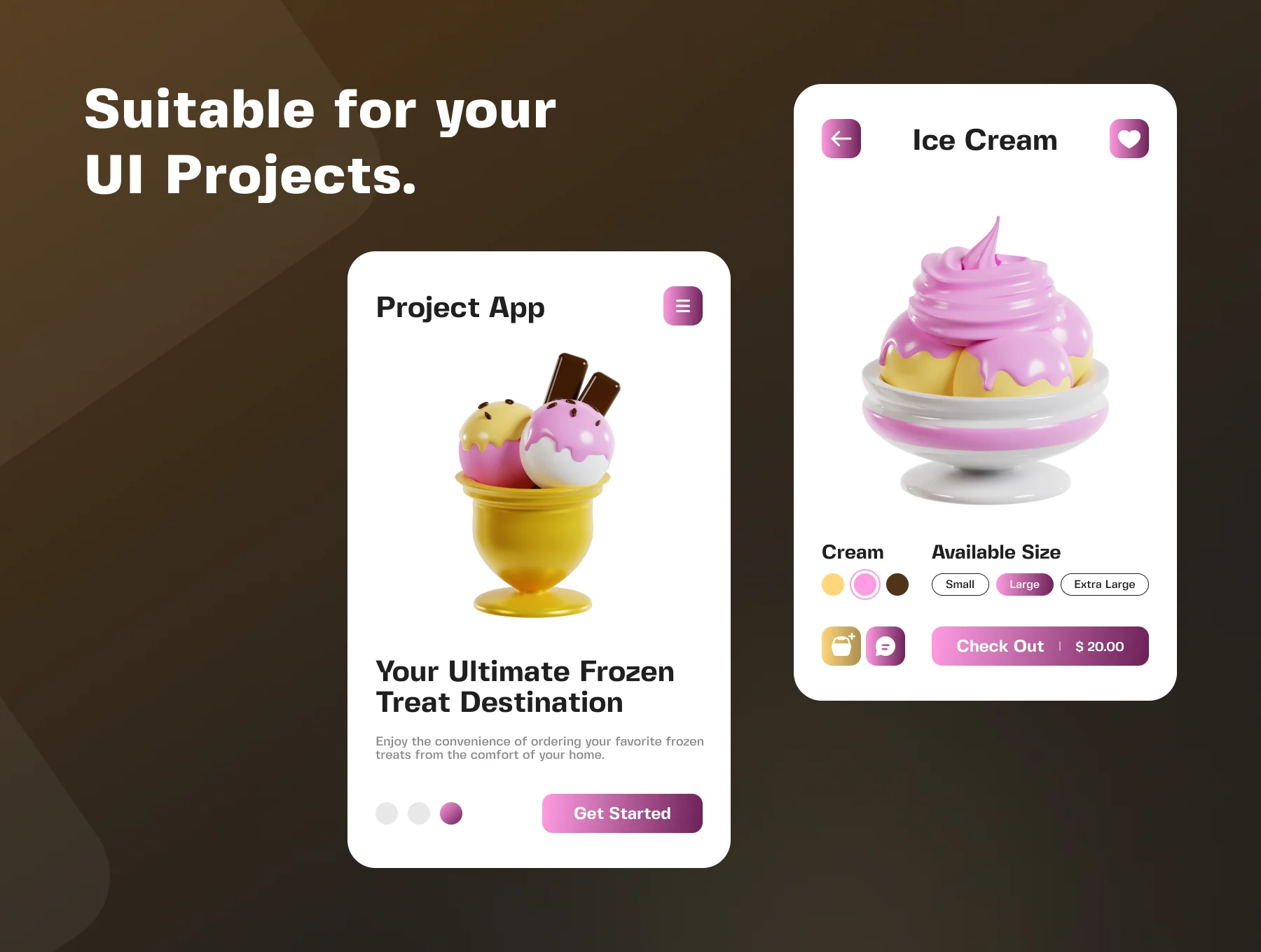 Ice Cream 3D Icon Pack 5