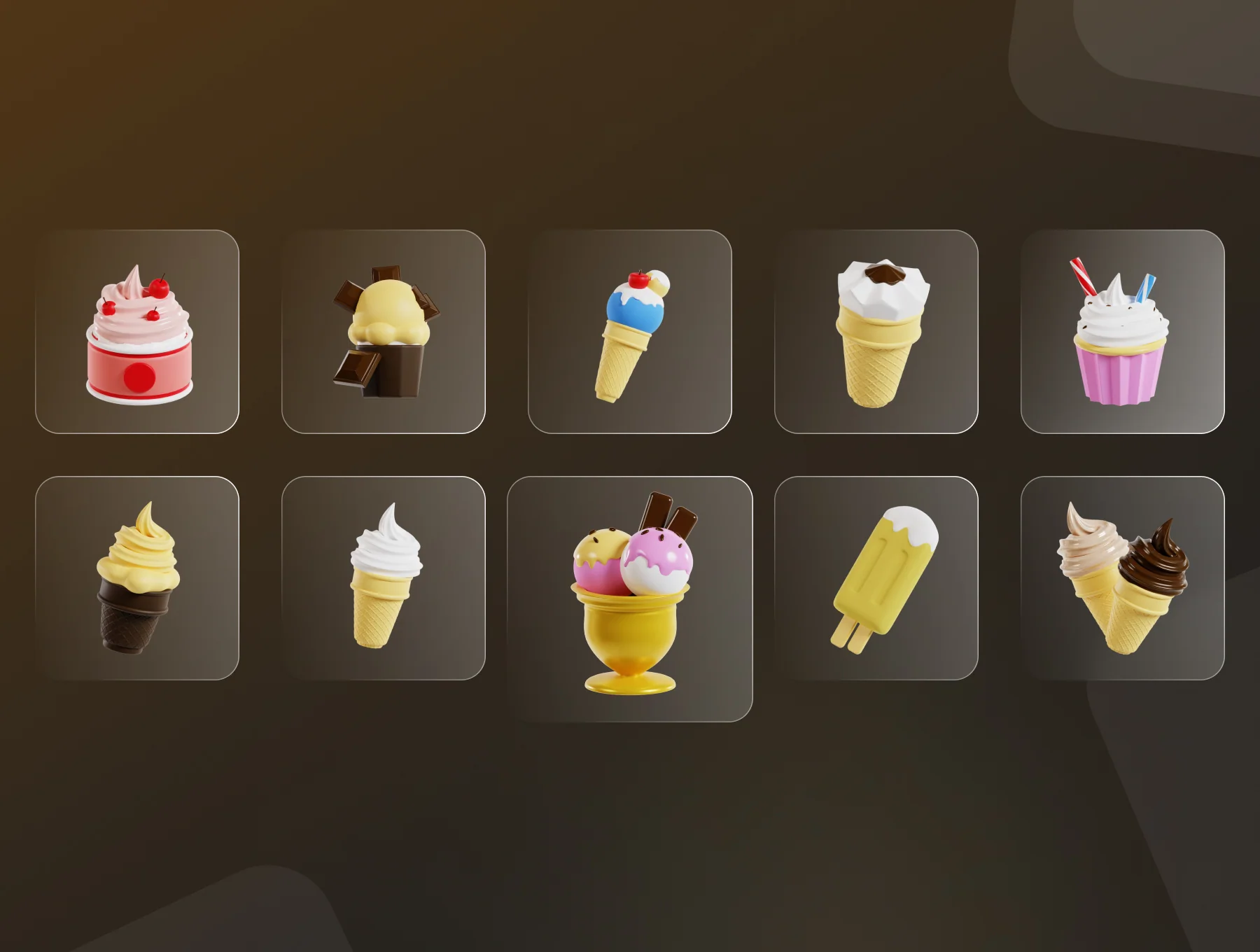 Ice Cream 3D Icon Pack 7