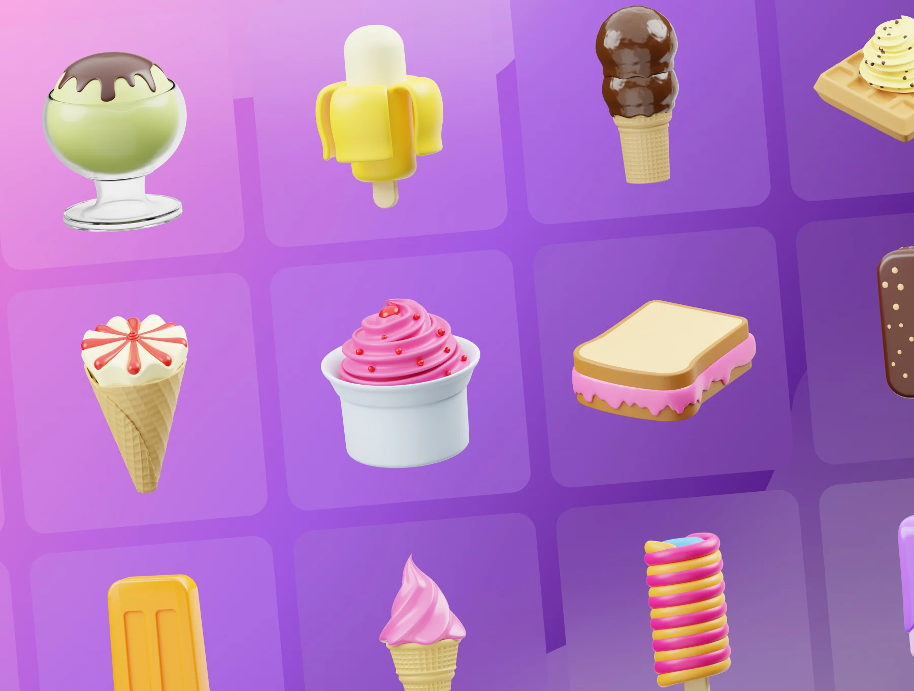 Ice Cream 3D Icon 5