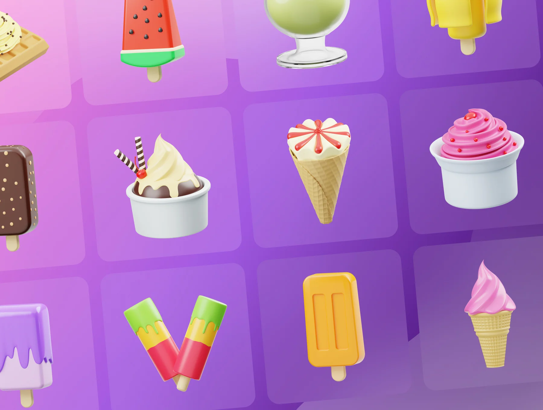 Ice Cream 3D Icon 6