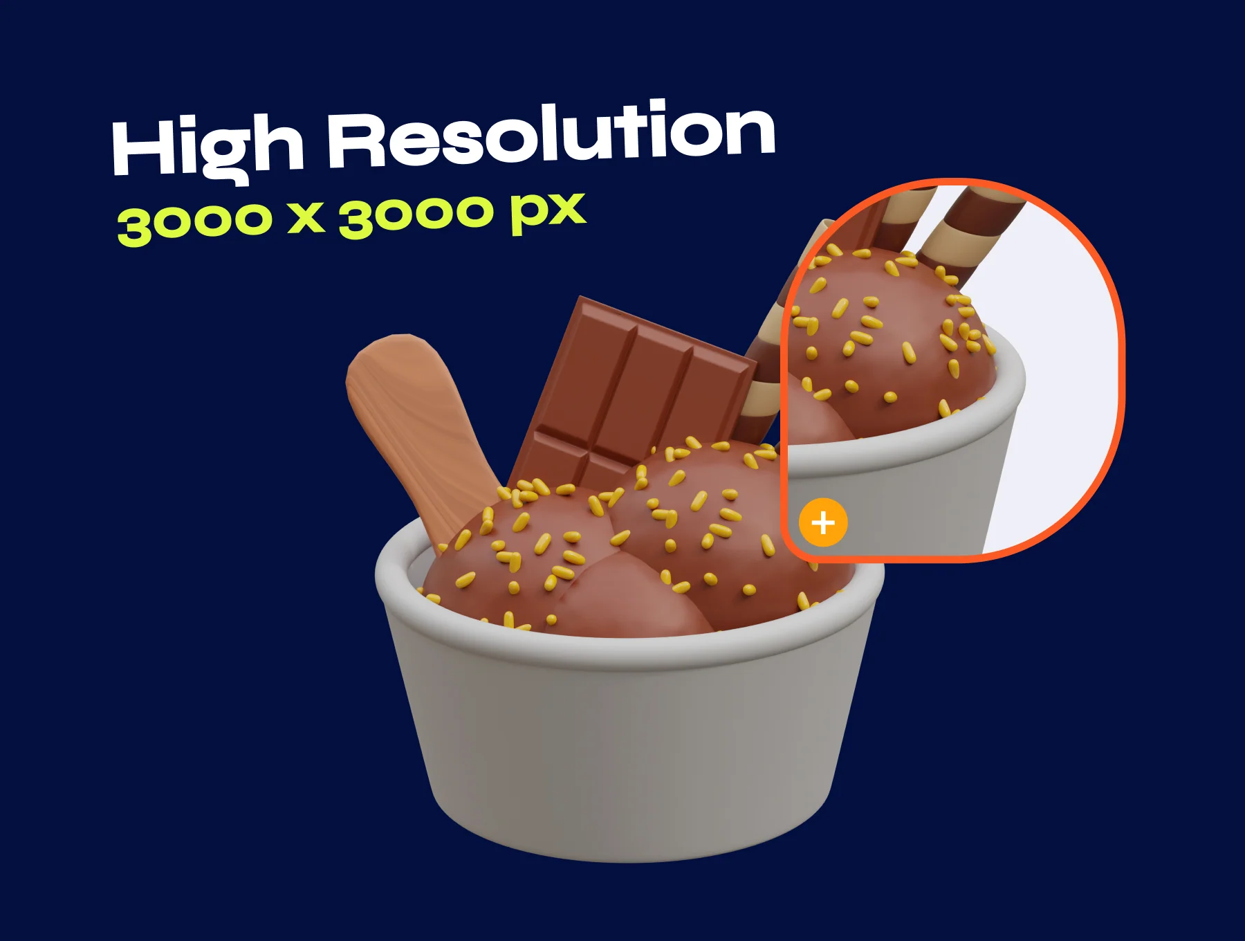 Ice Cream & Desserts 3D Icon 3
