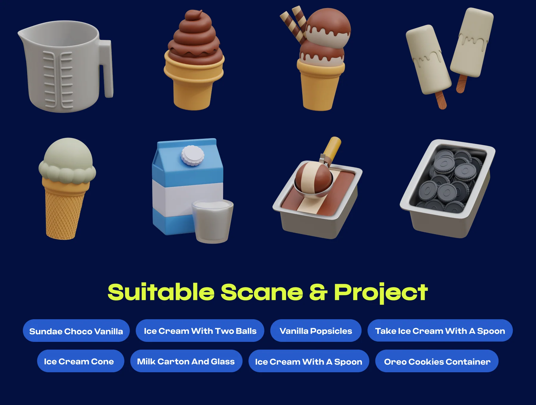 Ice Cream & Desserts 3D Icon 4