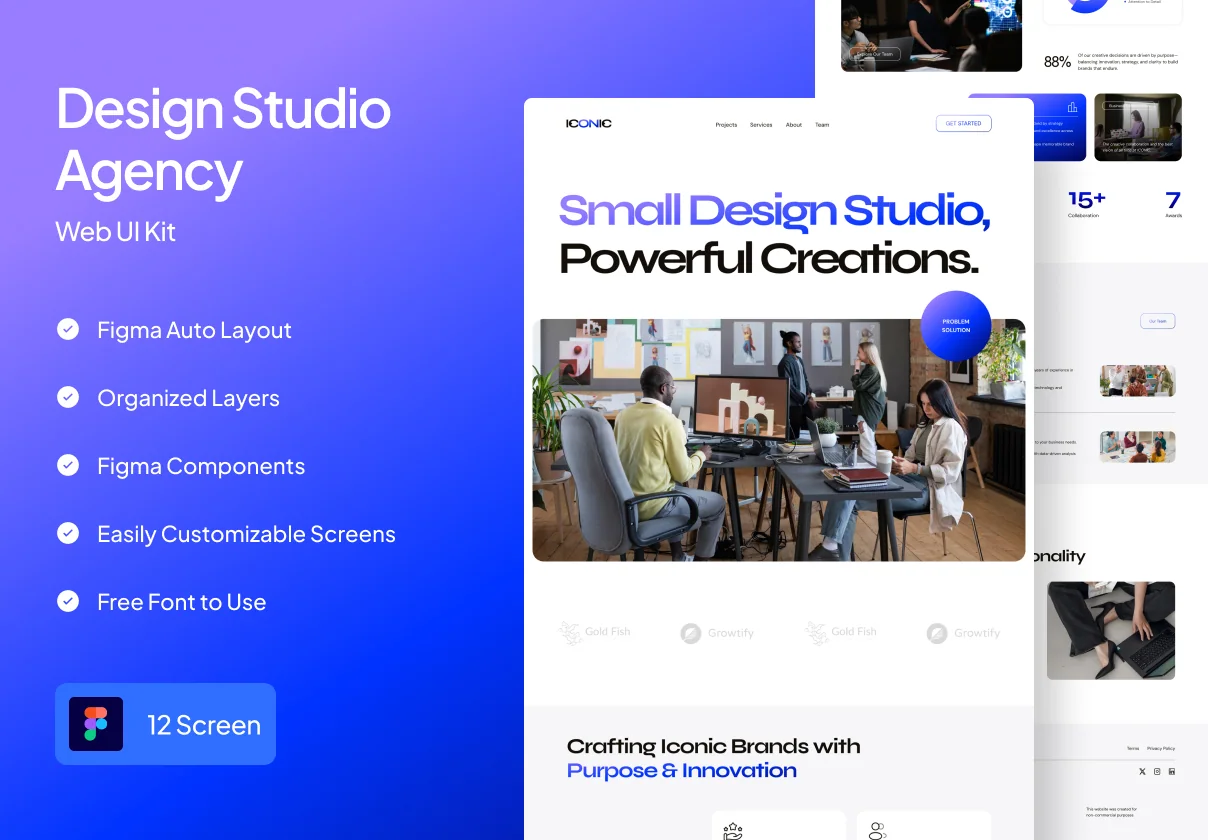 ICONIC - Design Studio Agency Web UI